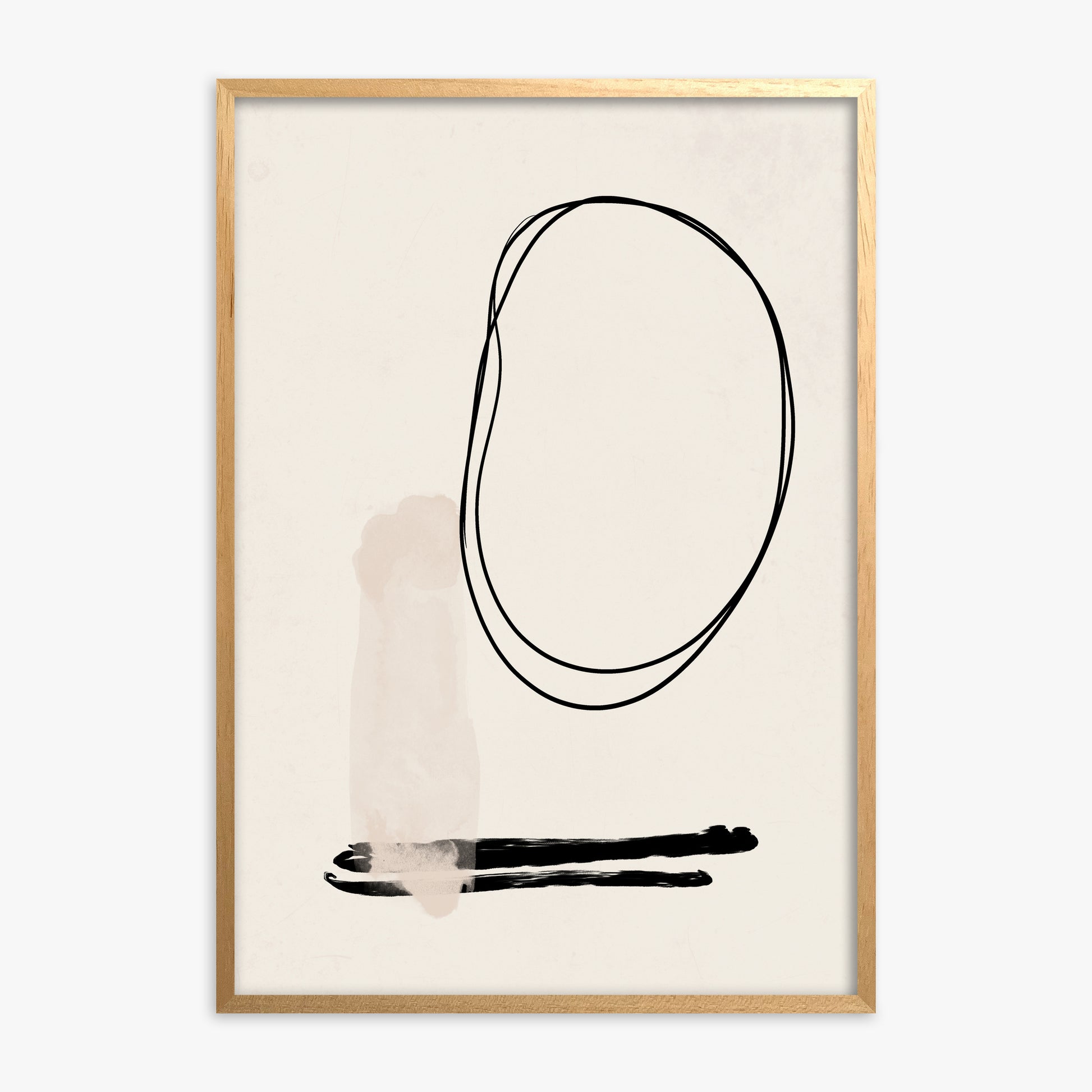 Orbiting Trace, Oak Framed Poster With Oak Frame