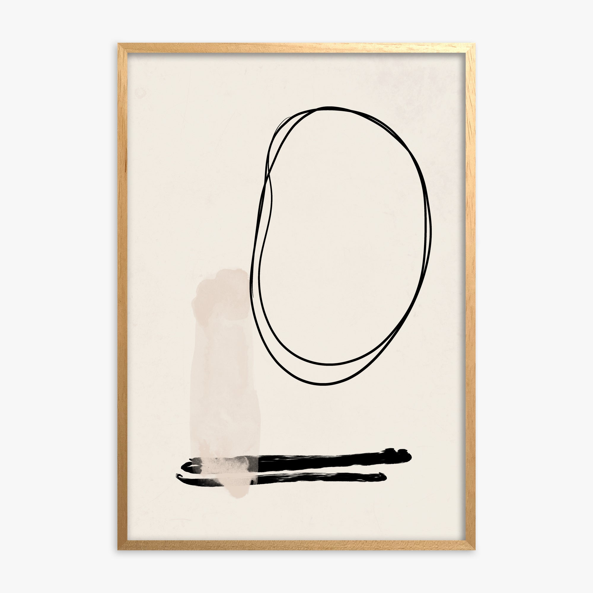 Orbiting Trace, Oak Framed Poster With Oak Frame