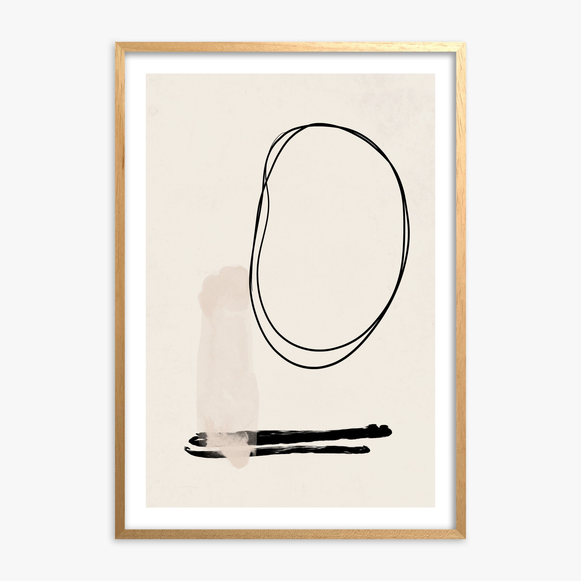 Orbiting Trace, Oak Framed Poster With Oak Frame