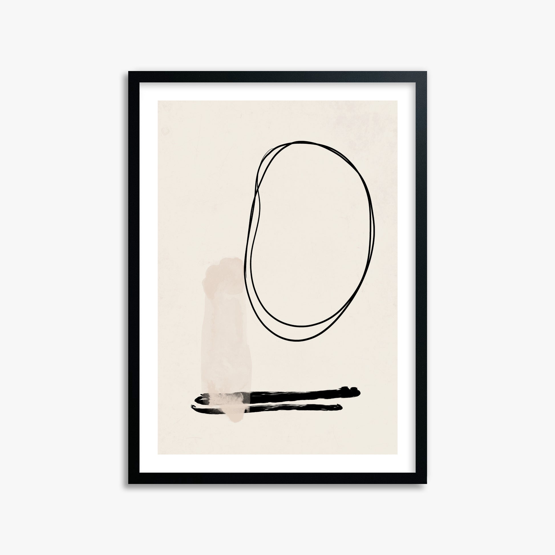 Orbiting Trace, 50x70cm Black Framed Art Reproduction