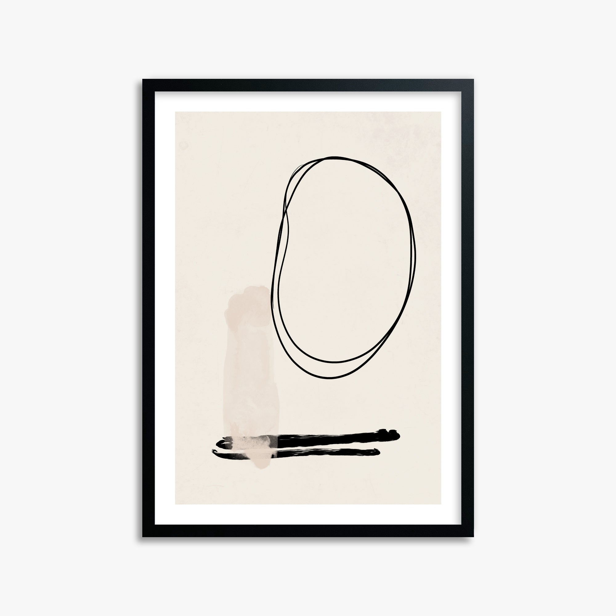 Orbiting Trace, 50x70cm Black Framed Art Reproduction