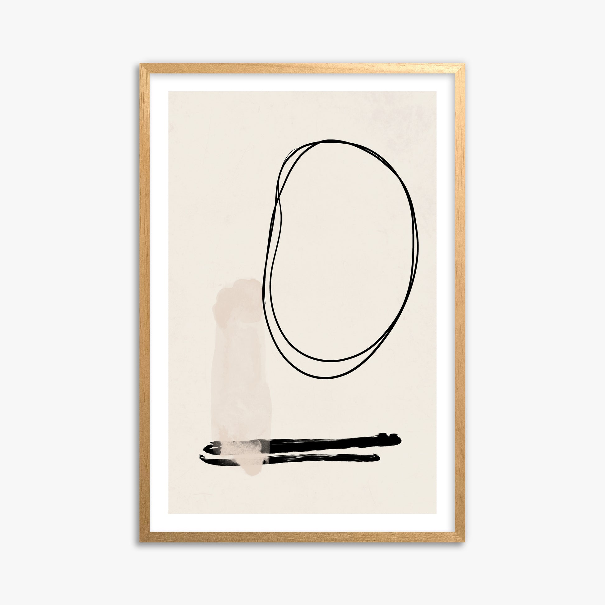 Orbiting Trace, 61x91cm Oak Framed Art Reproduction