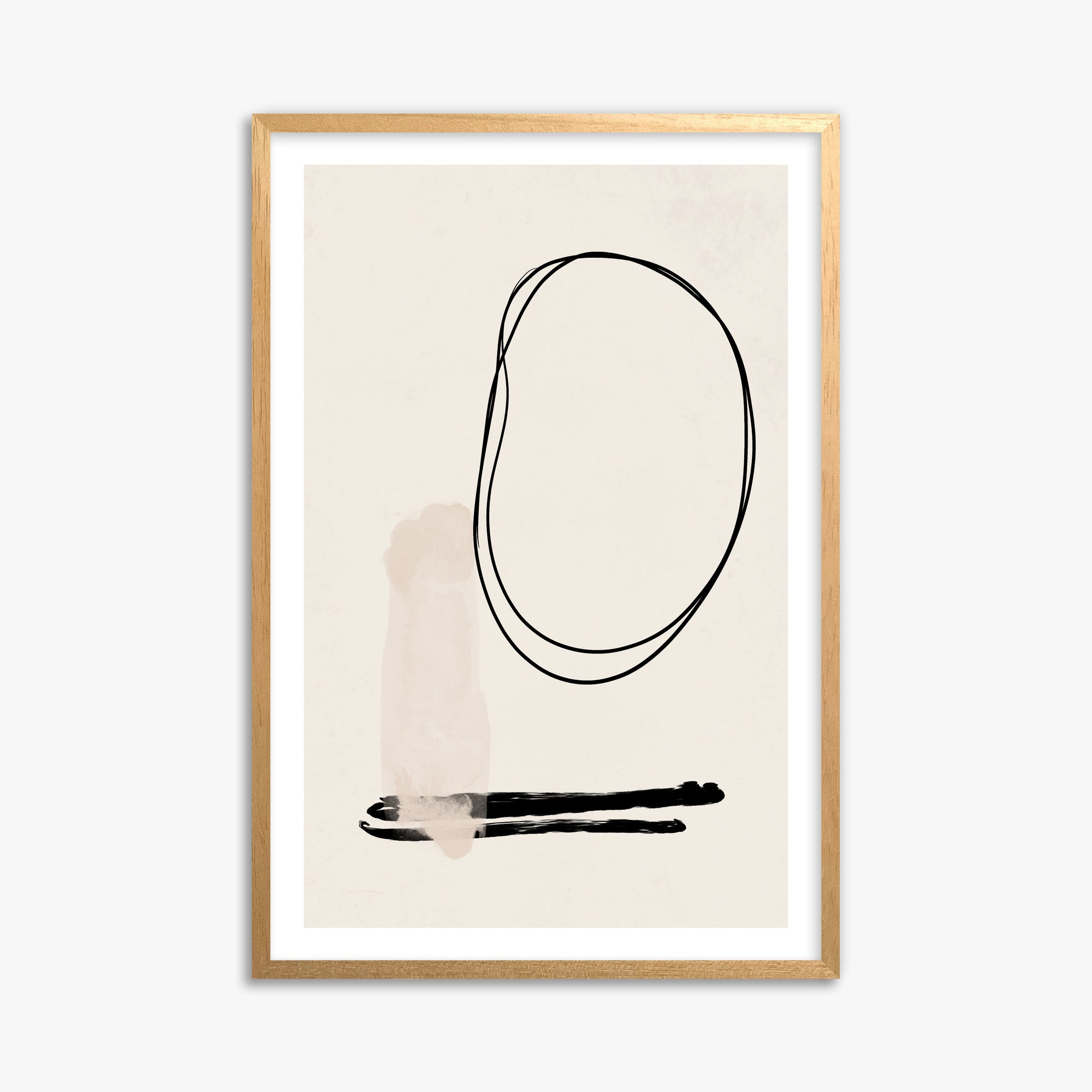 Orbiting Trace, 61x91cm Oak Framed Art Reproduction