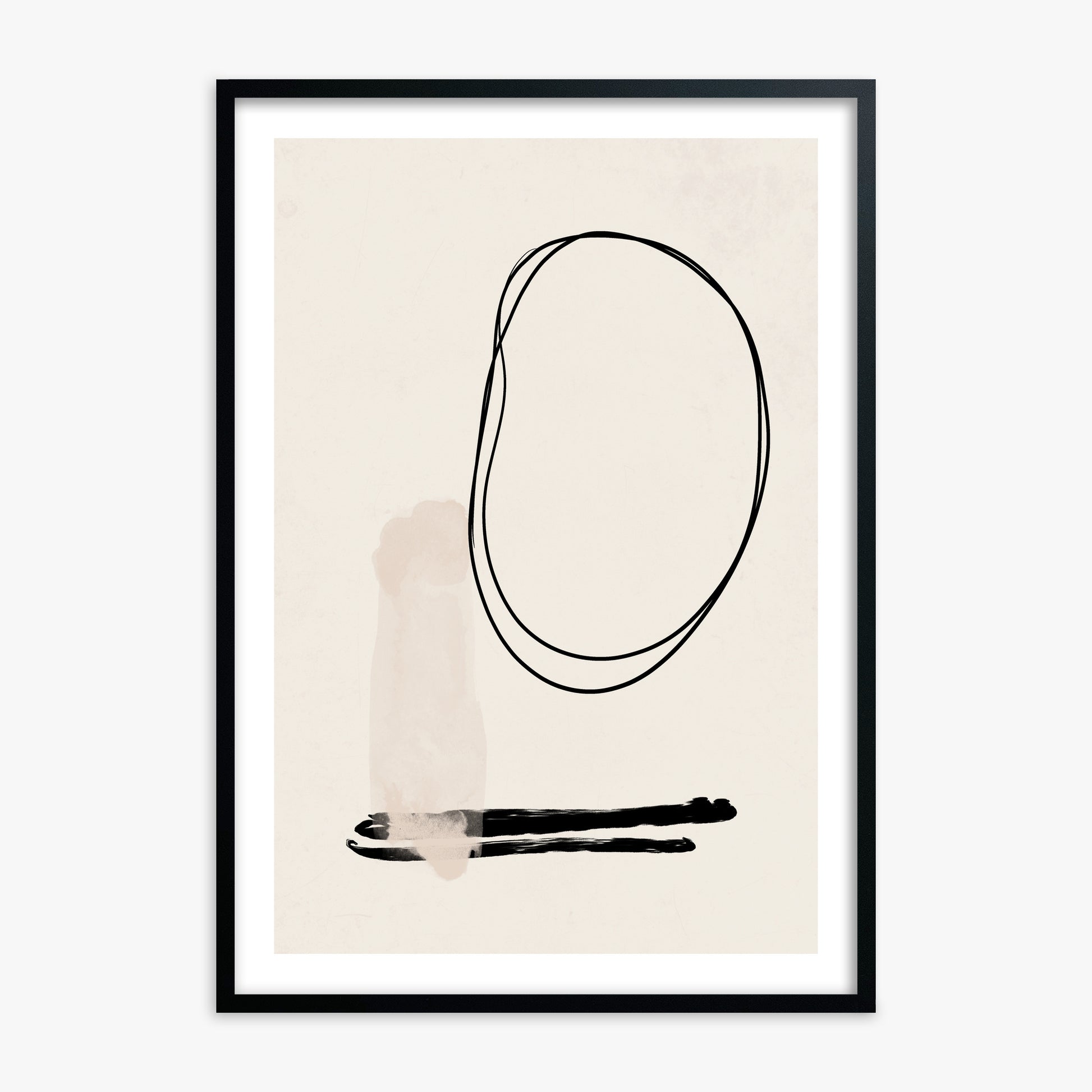 Orbiting Trace, 70x100cm Black Framed Art Reproduction
