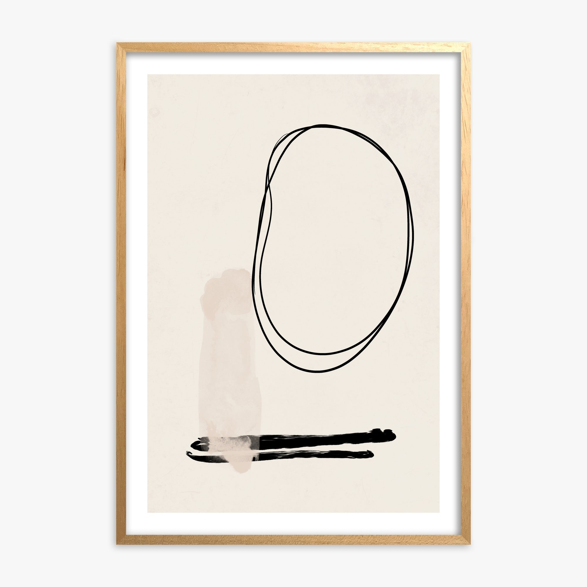 Orbiting Trace, 70x100cm Oak Framed Art Reproduction