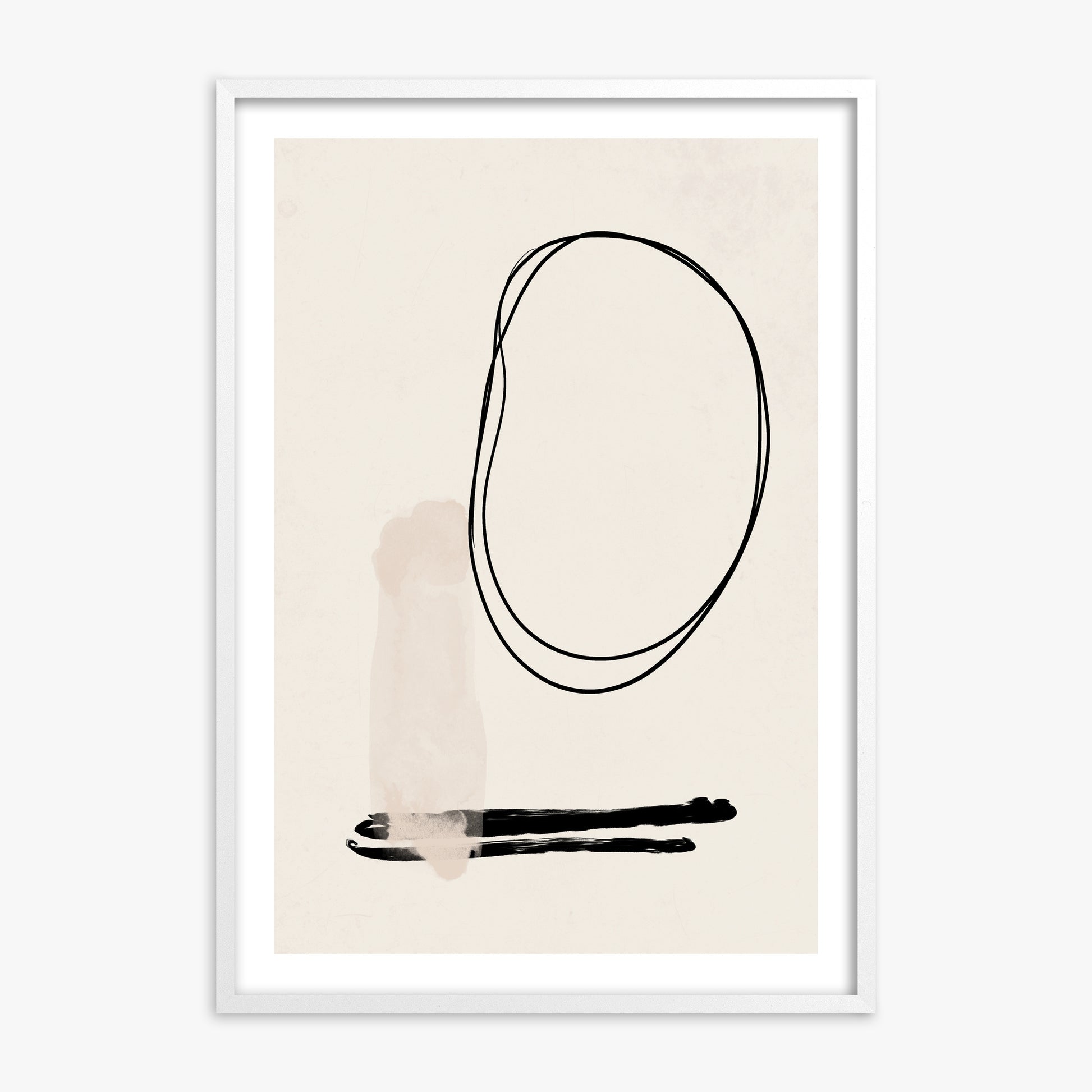 Orbiting Trace, 70x100cm Whitek Framed Art Reproduction