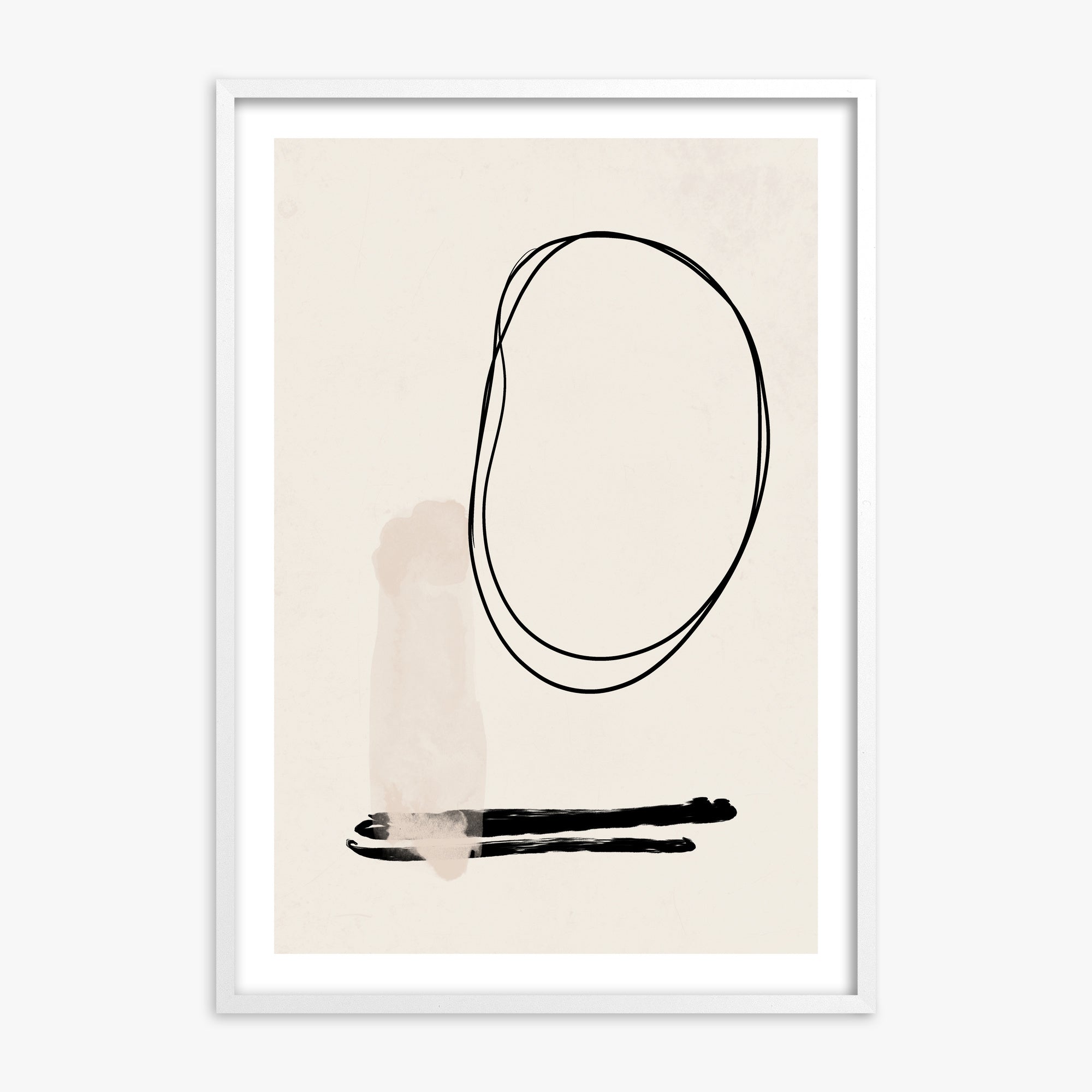 Orbiting Trace, 70x100cm Whitek Framed Art Reproduction