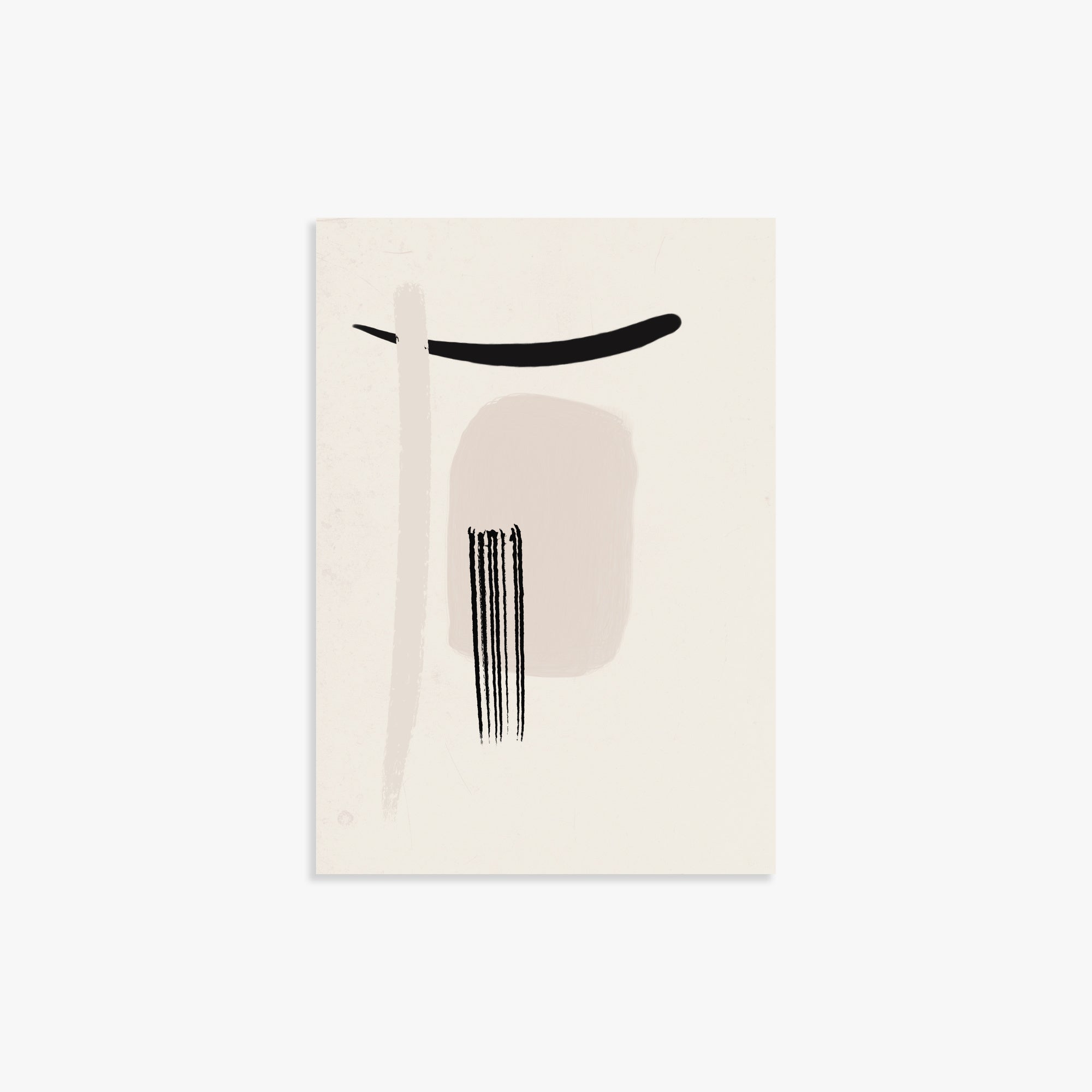 Zen Brushstroke Harmony, 21x30cm Poster Unframed