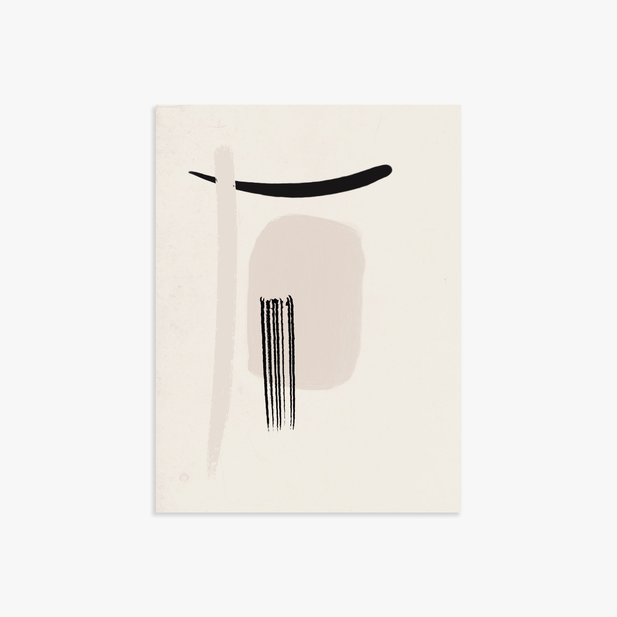 Zen Brushstroke Harmony, 30x40cm Poster Unframed