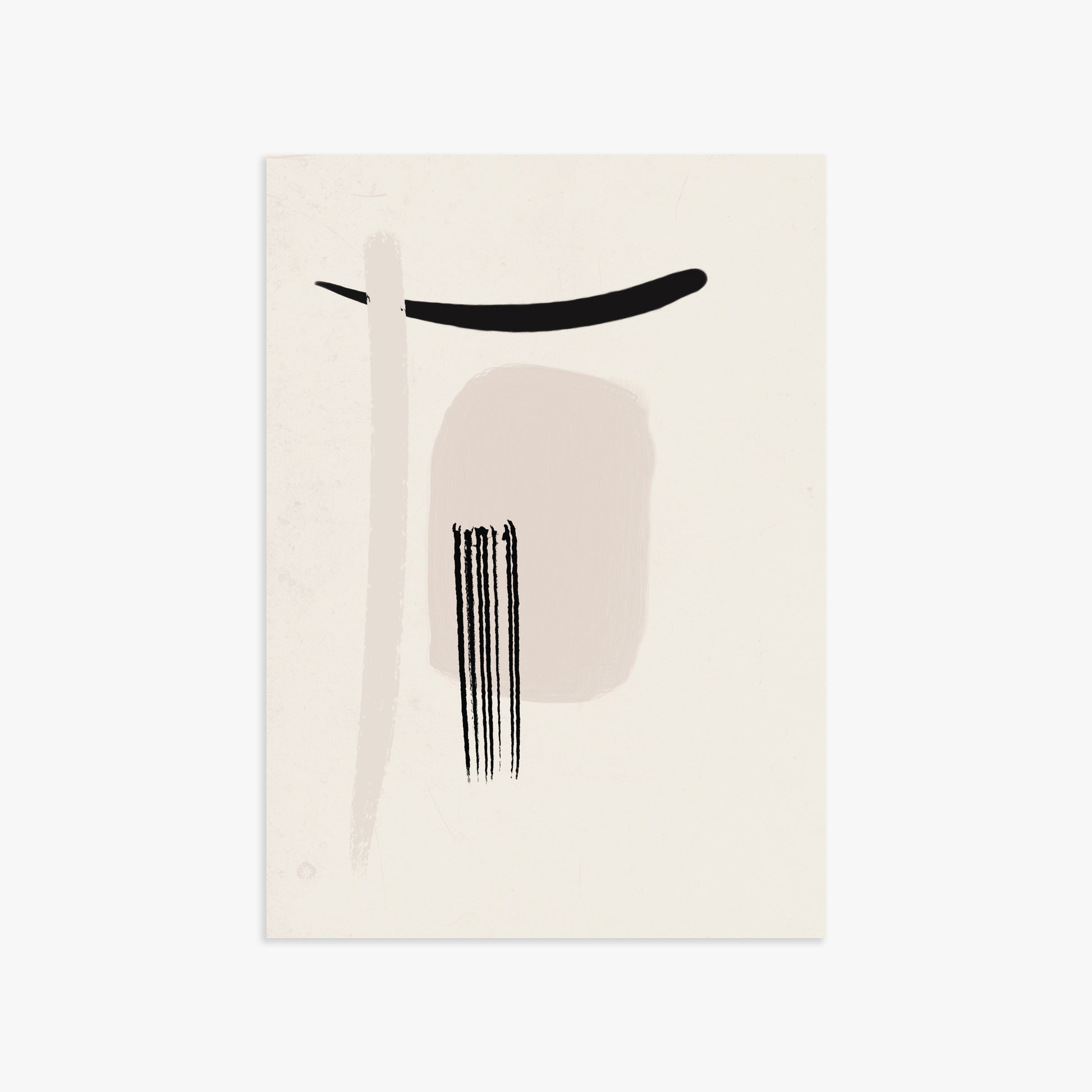Zen Brushstroke Harmony, 50x70cm Poster Unframed