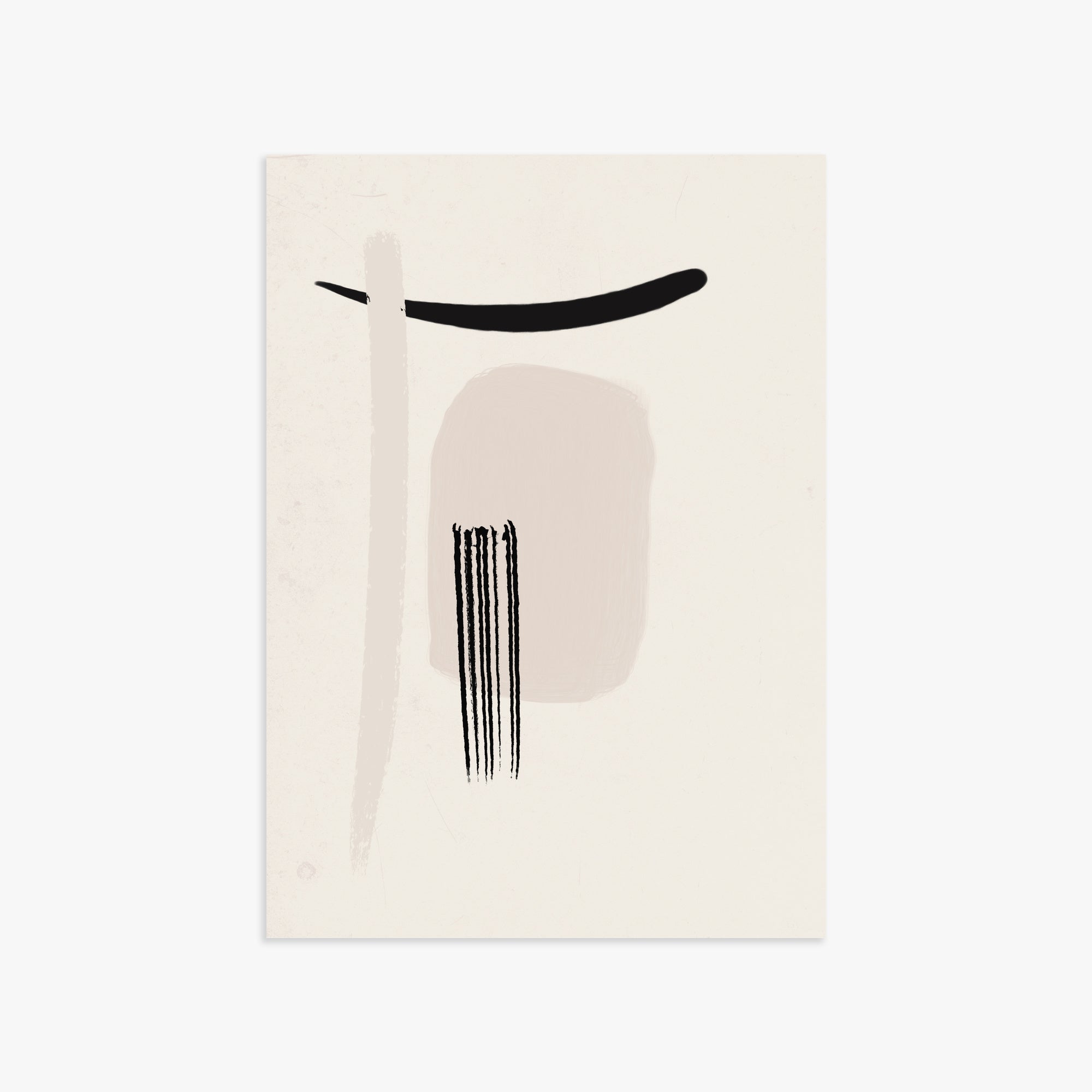 Zen Brushstroke Harmony, 50x70cm Poster Unframed