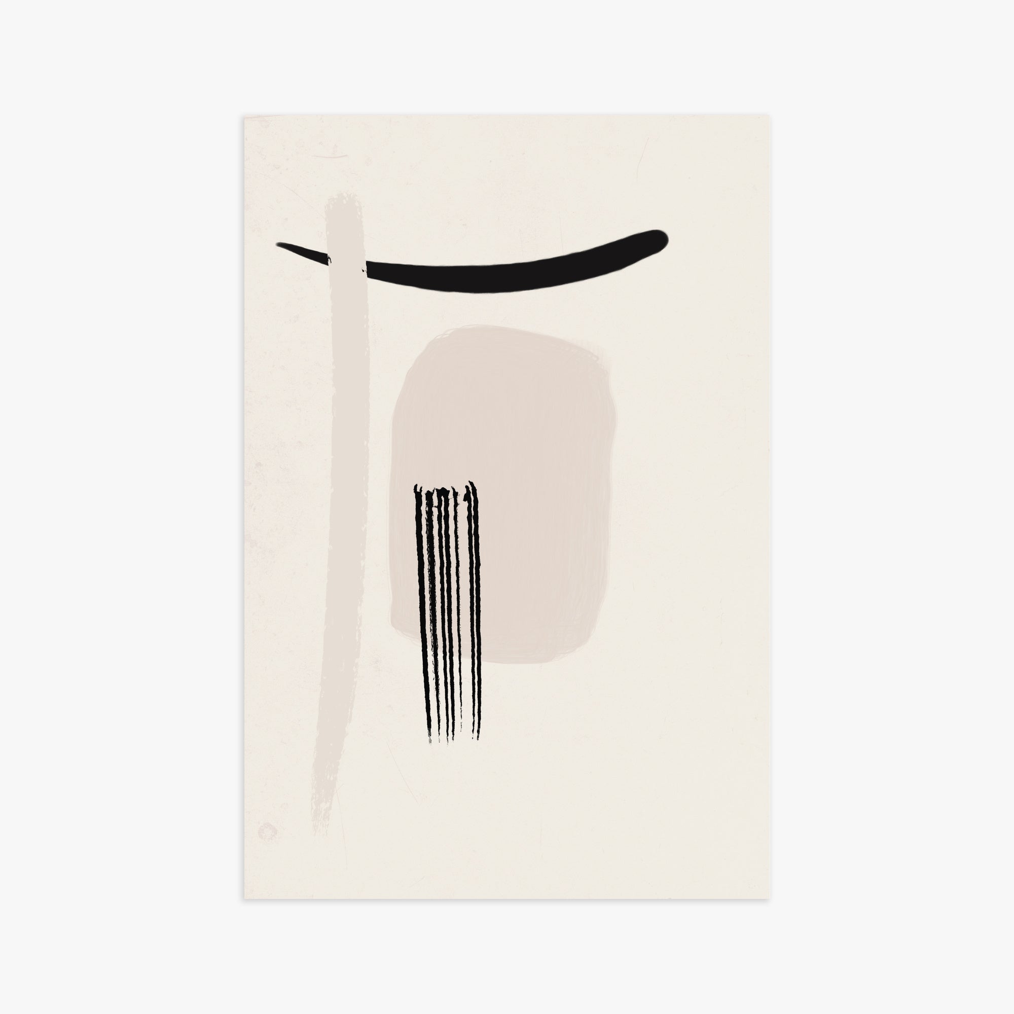 Zen Brushstroke Harmony, 61x91cm Poster Unframed