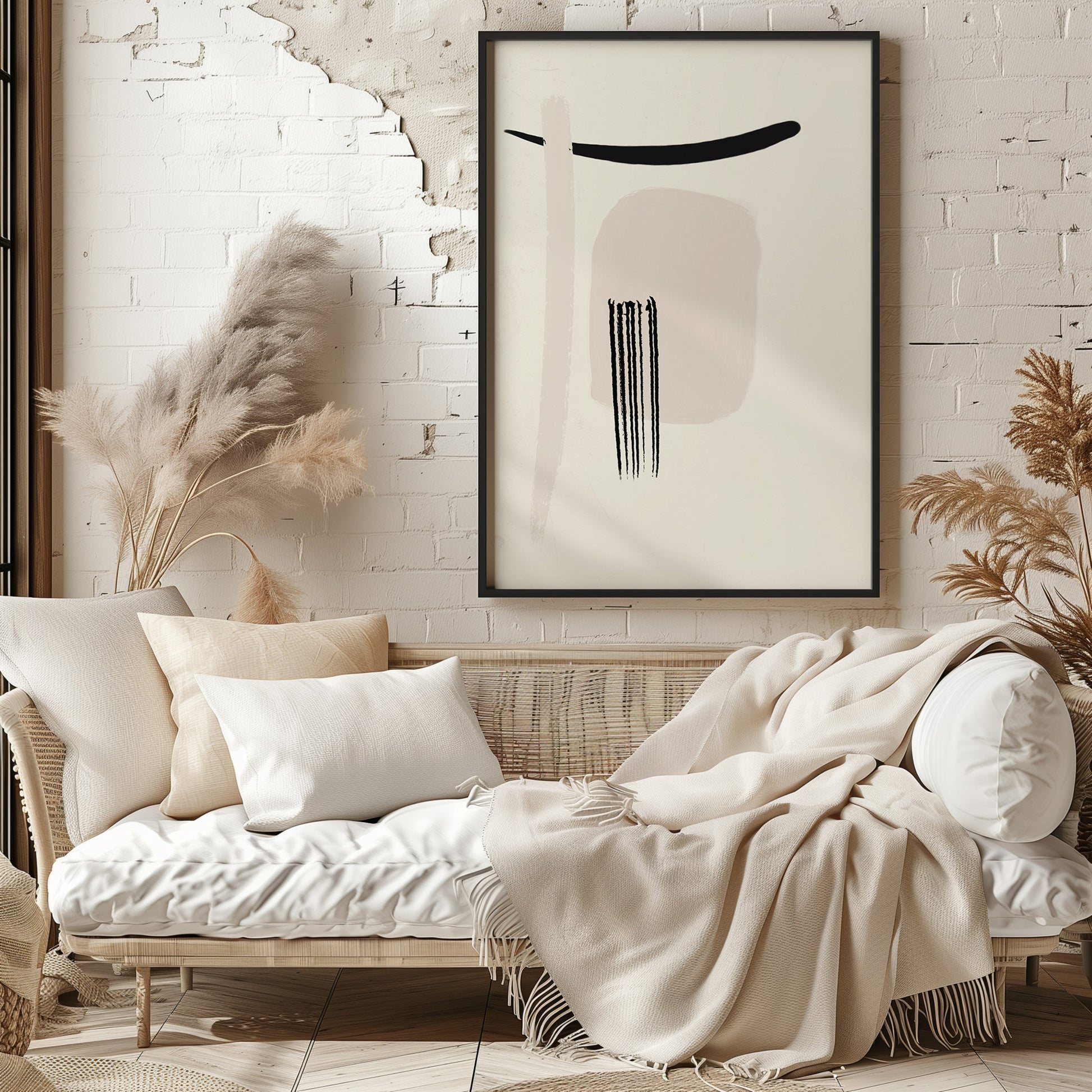 Design Concept No. 29 for Zen Brushstroke Harmony Modern Poster Art