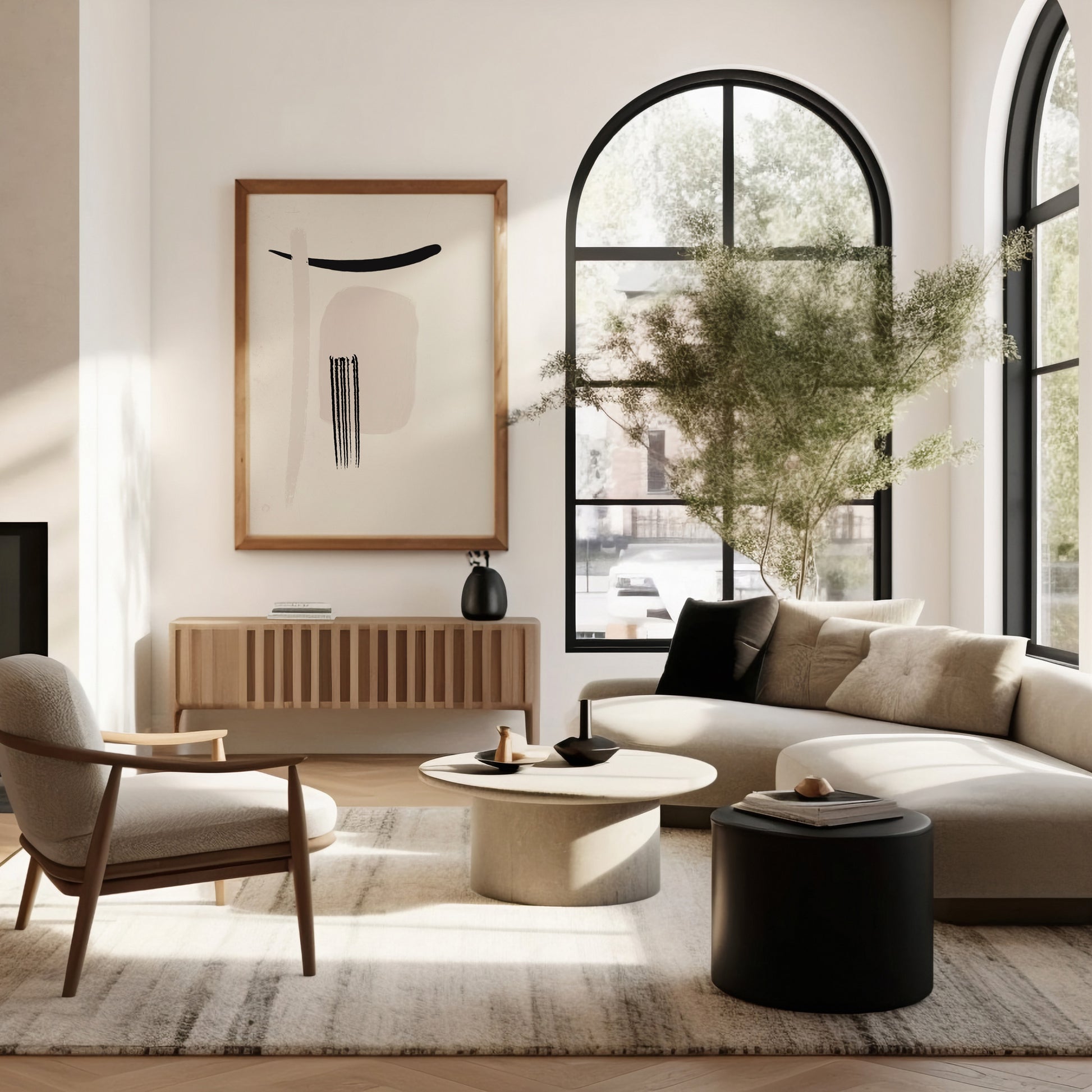 Design Concept No. 40 for Zen Brushstroke Harmony Modern Poster Art