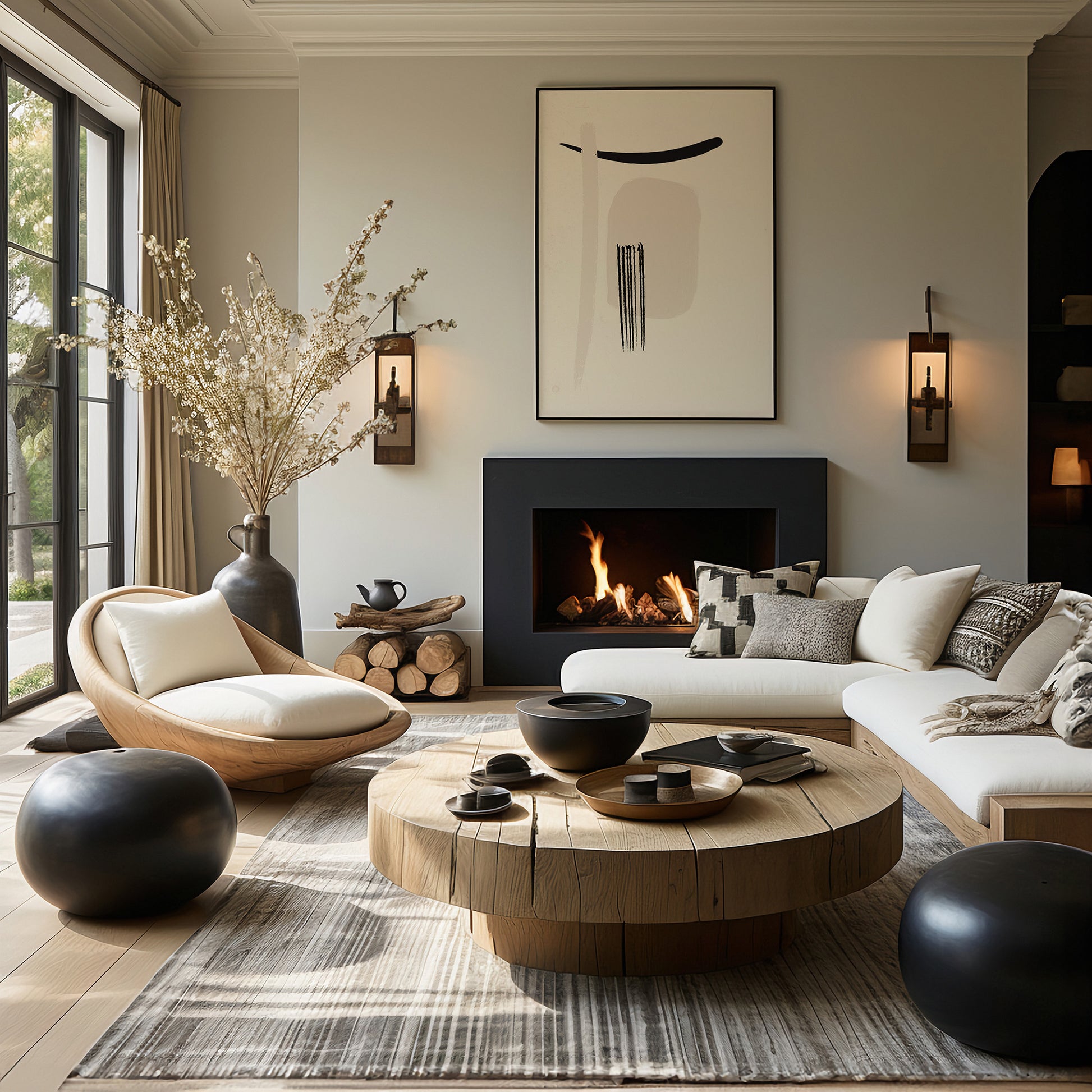 Design Concept No. 39 for Zen Brushstroke Harmony Modern Poster Art