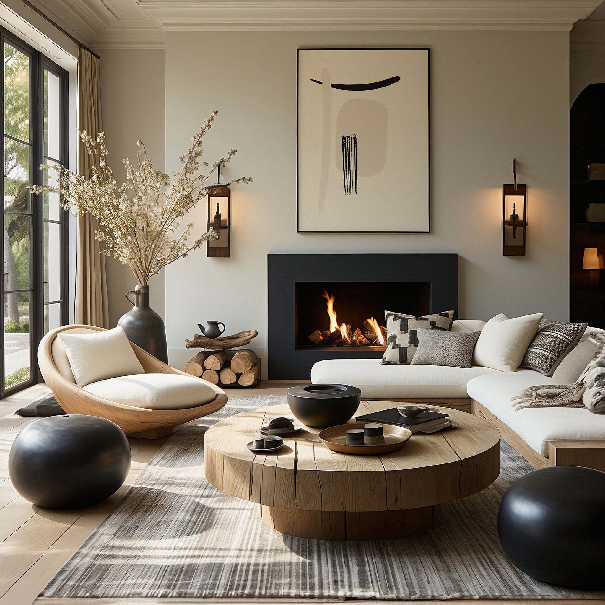 Design Concept No. 39 for Zen Brushstroke Harmony Modern Poster Art