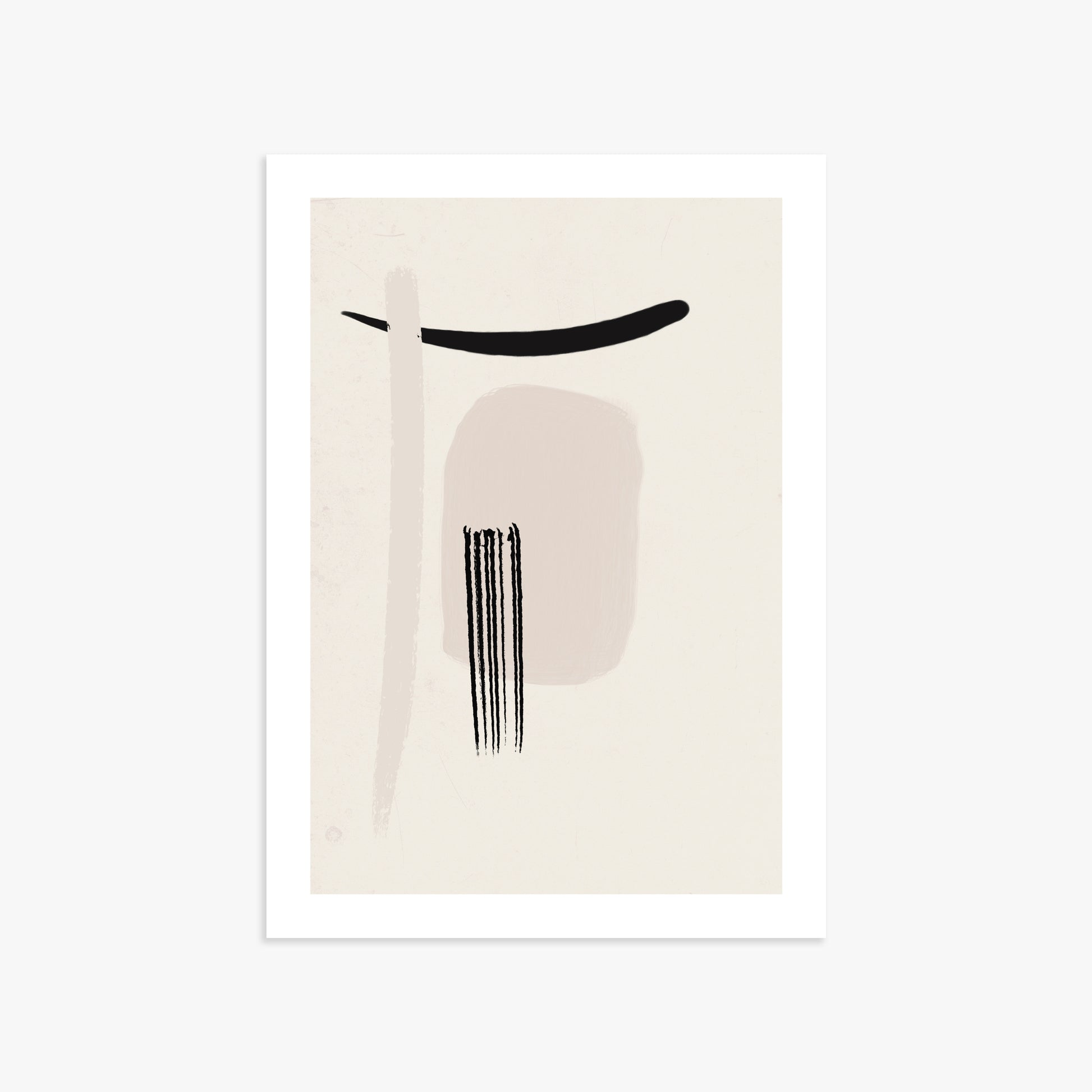 Zen Brushstroke Harmony, 50x70cm Printed Poster