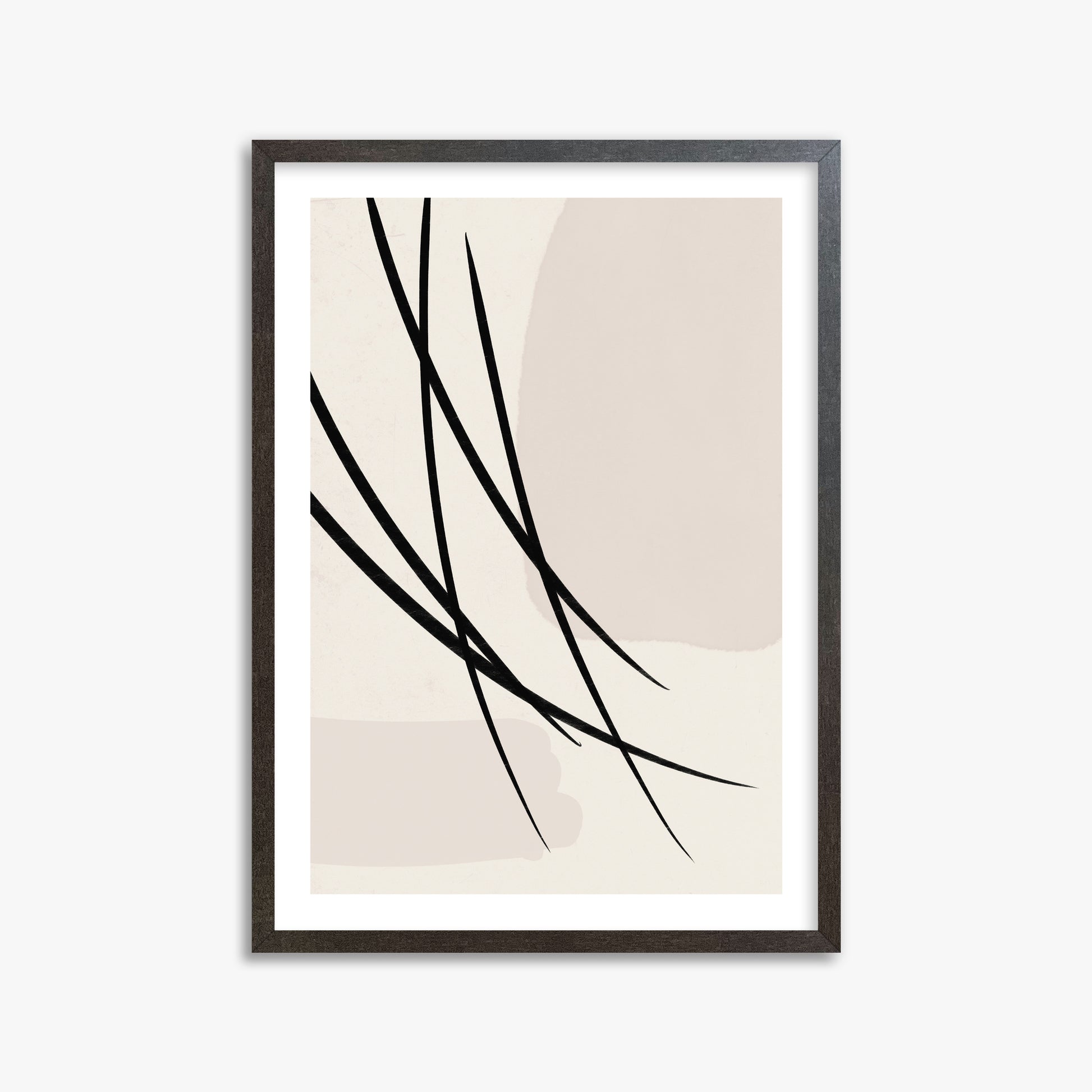Whispering Reeds, 50x70cm Framed Art Reproduction With Espresso Frame