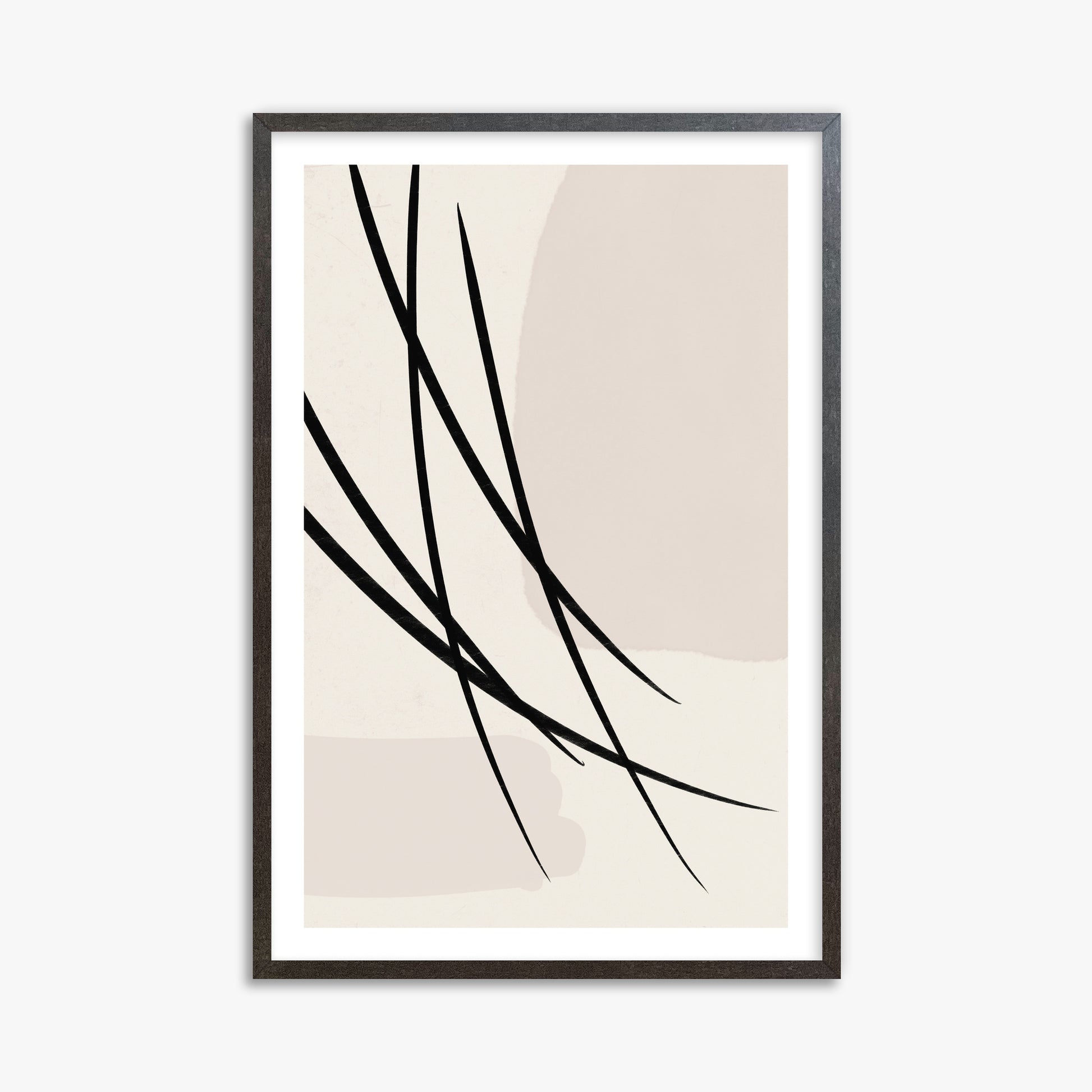 Whispering Reeds, 61x91cm Framed Art Reproduction With Espresso Frame