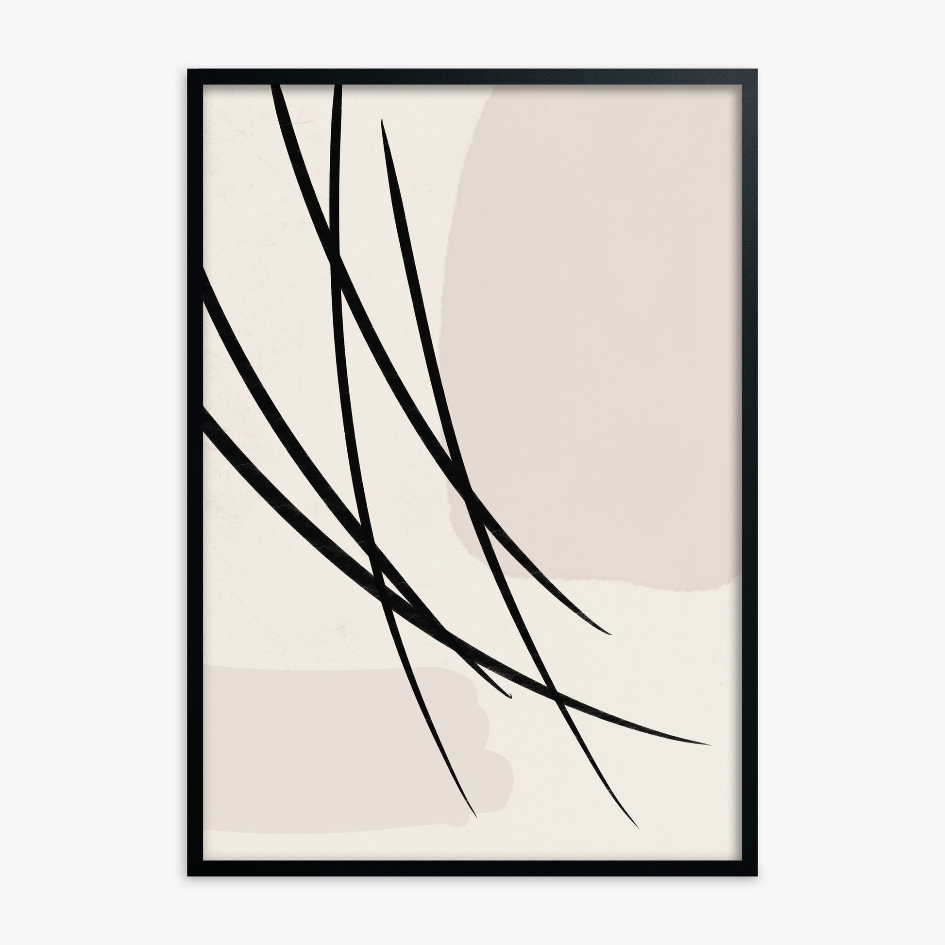 Whispering Reeds, Black Framed Poster With Black Frame