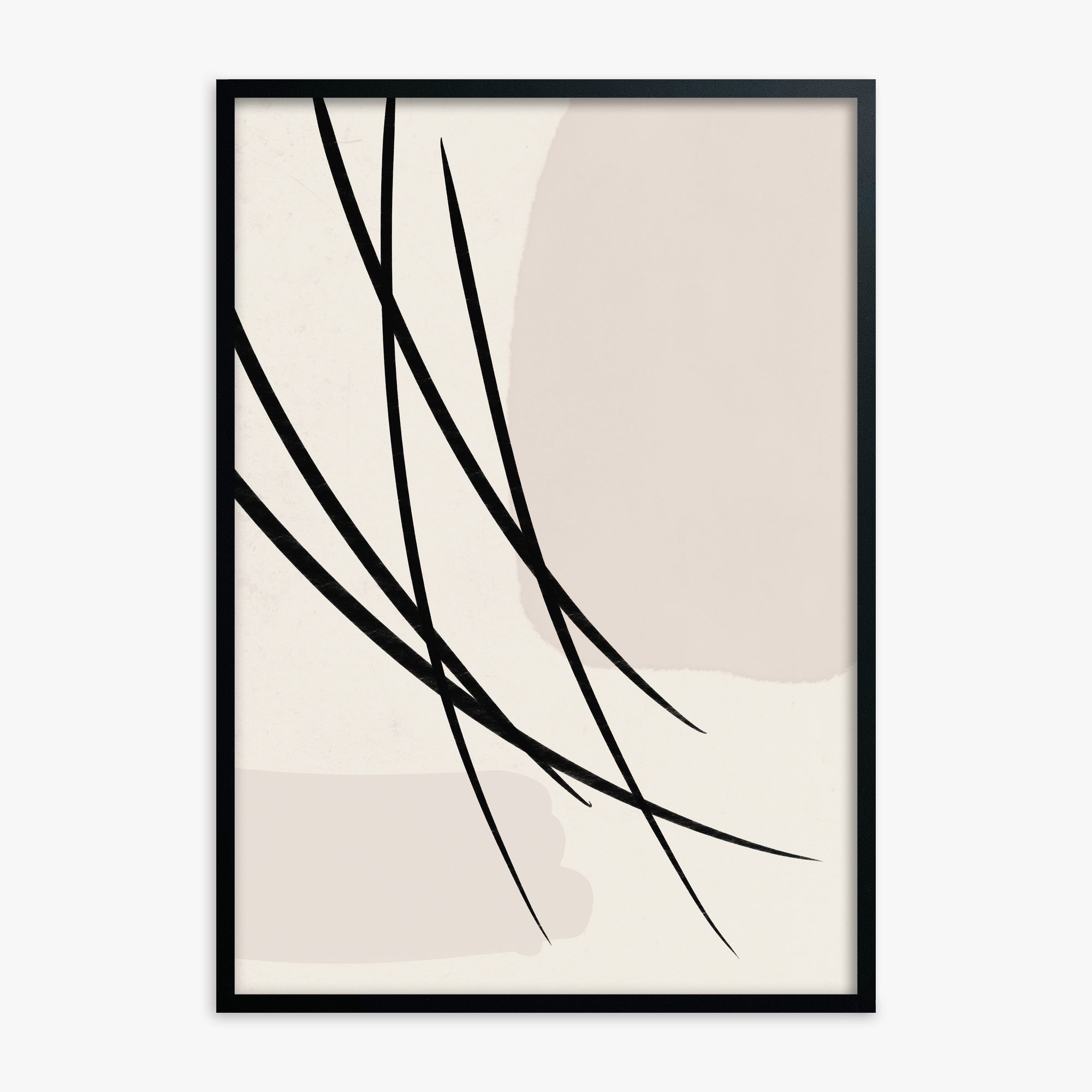 Whispering Reeds, Black Framed Poster With Black Frame