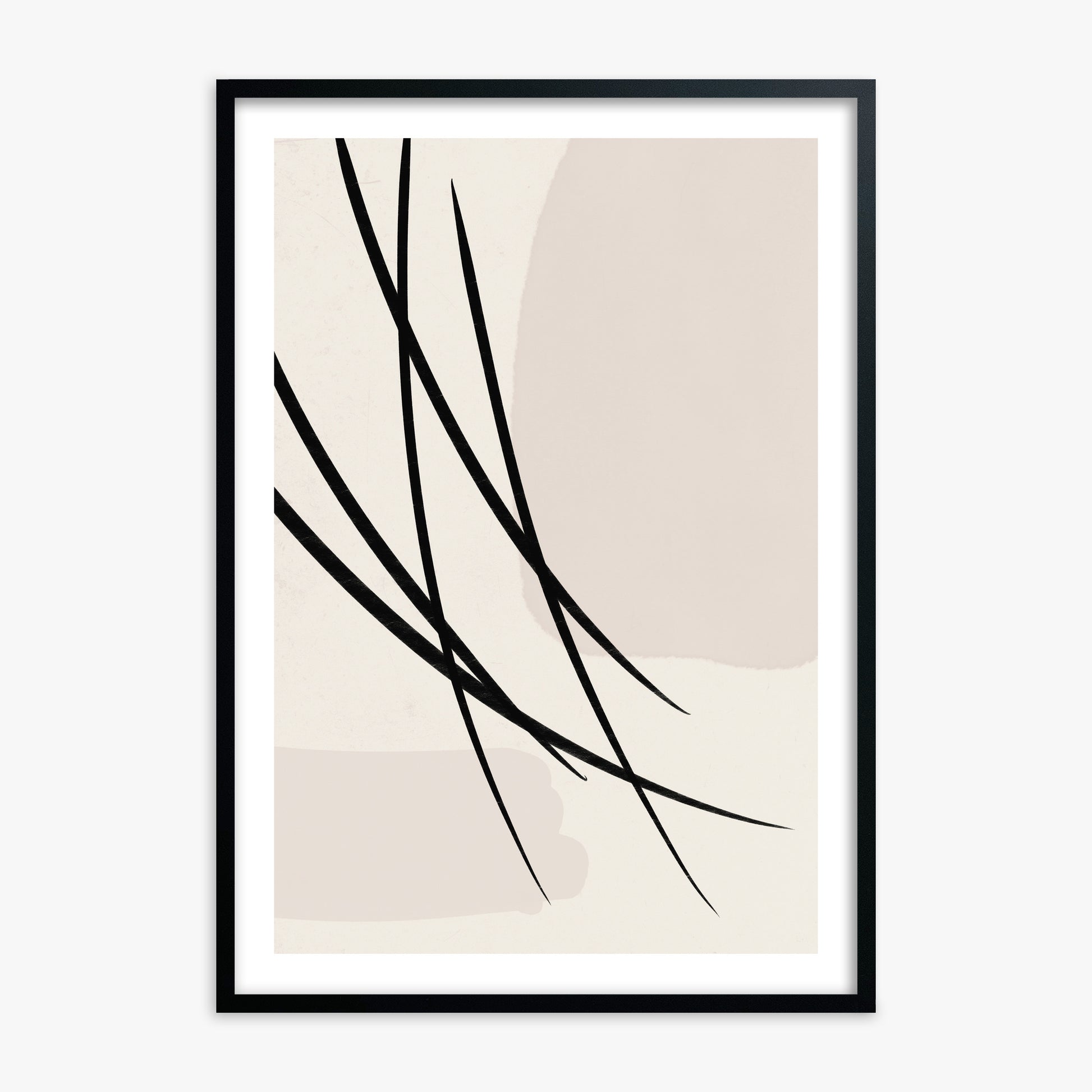 Whispering Reeds, Black Framed Poster With Black Frame