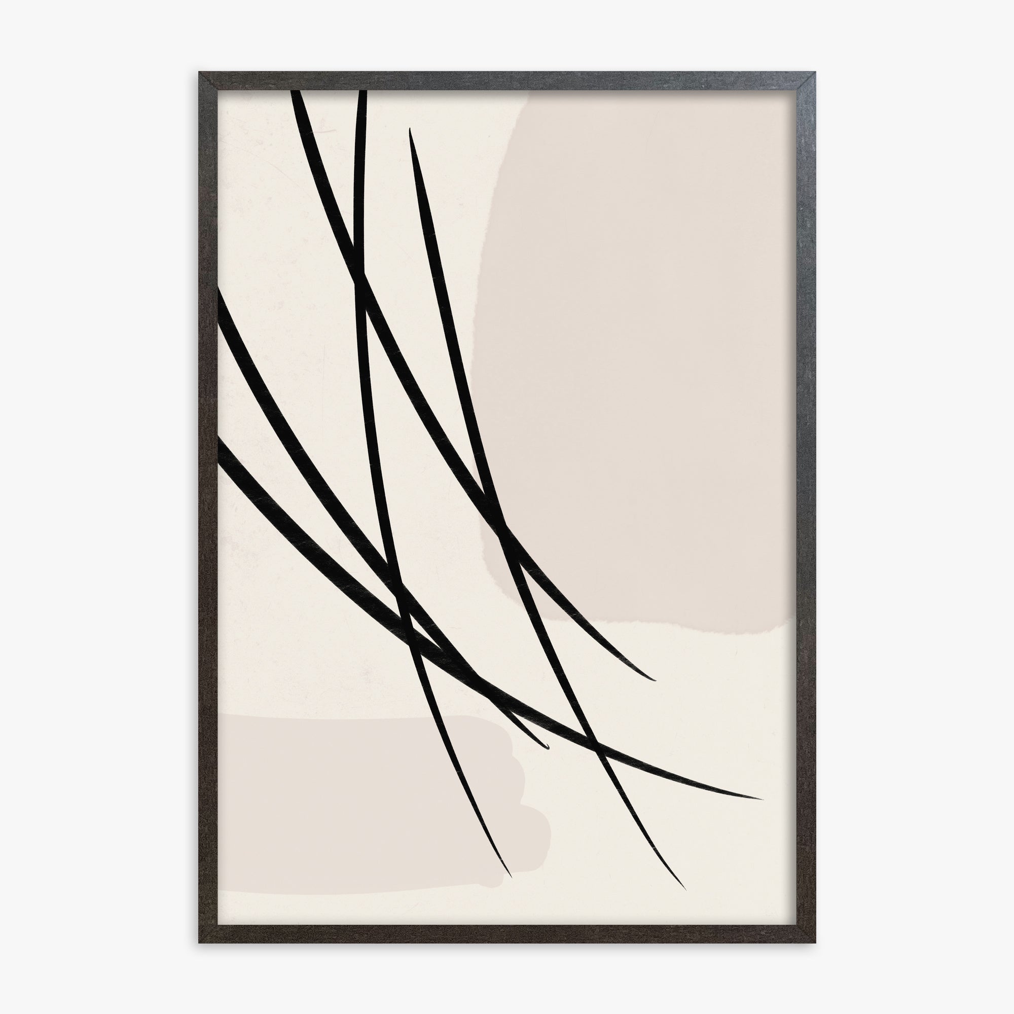 Whispering Reeds, 70x100cm Framed Art Reproduction With Espresso Frame