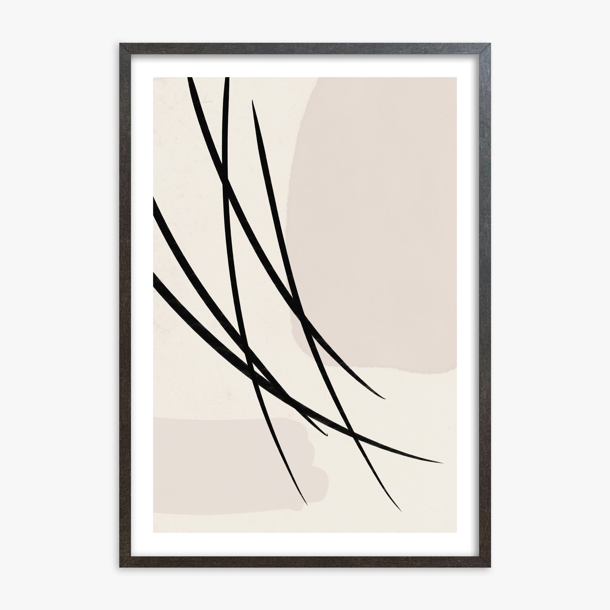 Whispering Reeds, 70x100cm Framed Art Reproduction With Espresso Frame