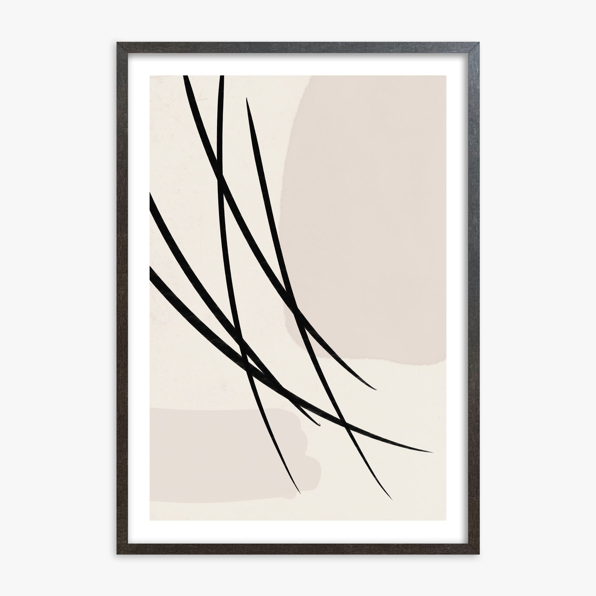 Whispering Reeds, 70x100cm Framed Art Reproduction With Espresso Frame