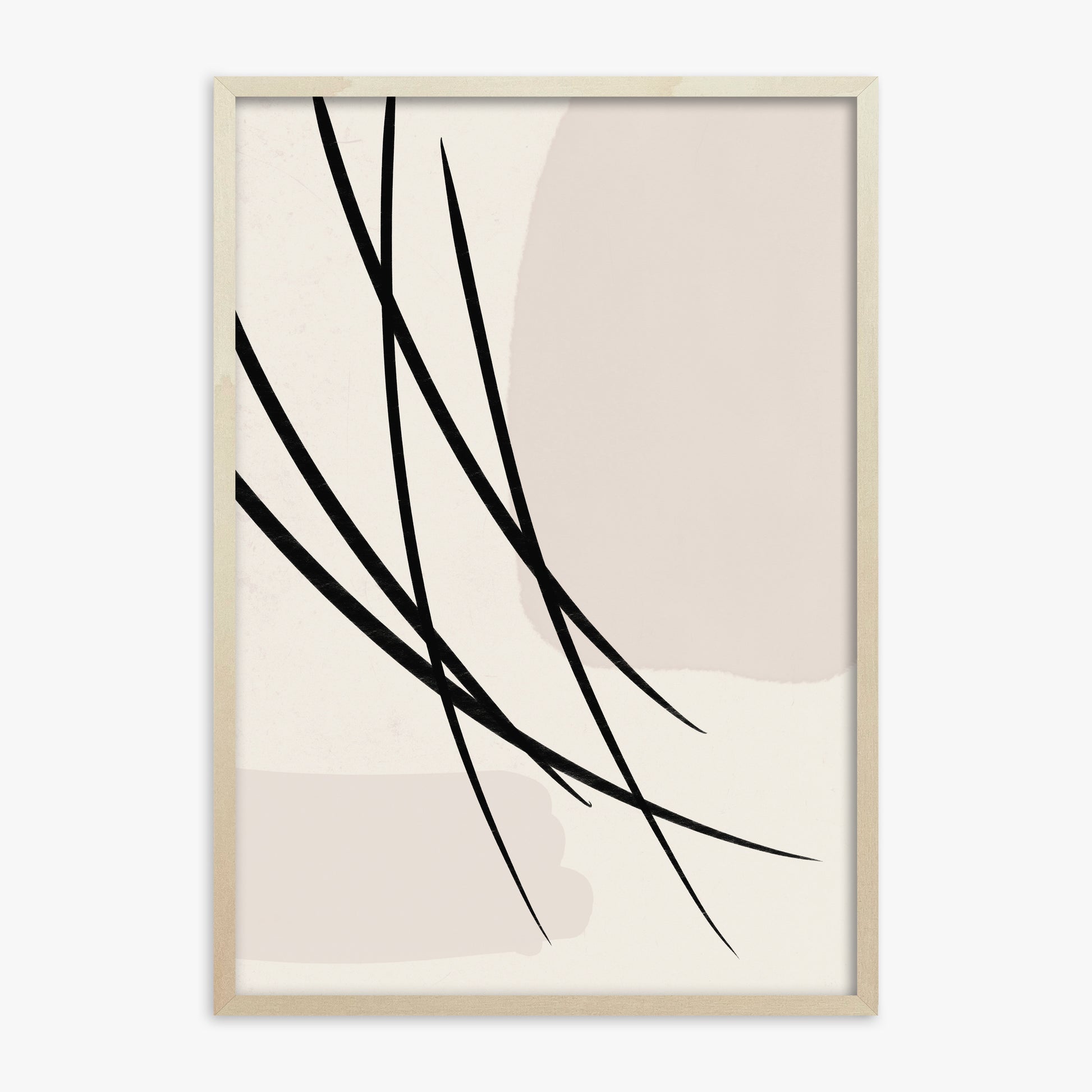 Whispering Reeds, 70x100cm Framed Art Reproduction With Lime Wood Frame