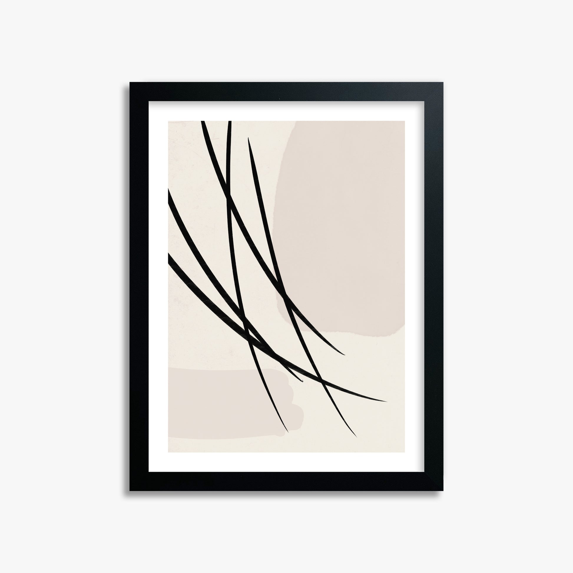 Whispering Reeds, 30x40cm Black Framed Art Reproduction