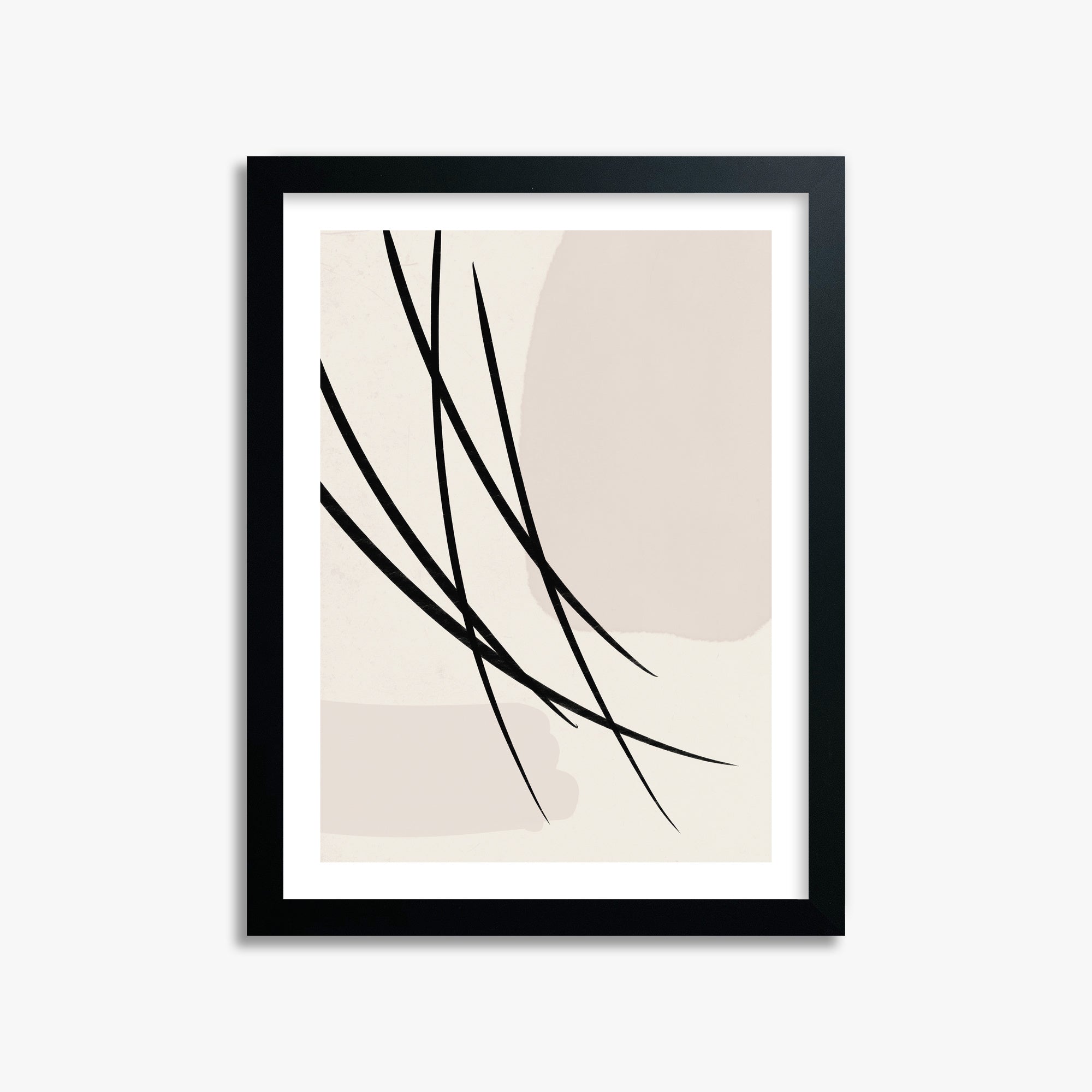 Whispering Reeds, 30x40cm Black Framed Art Reproduction