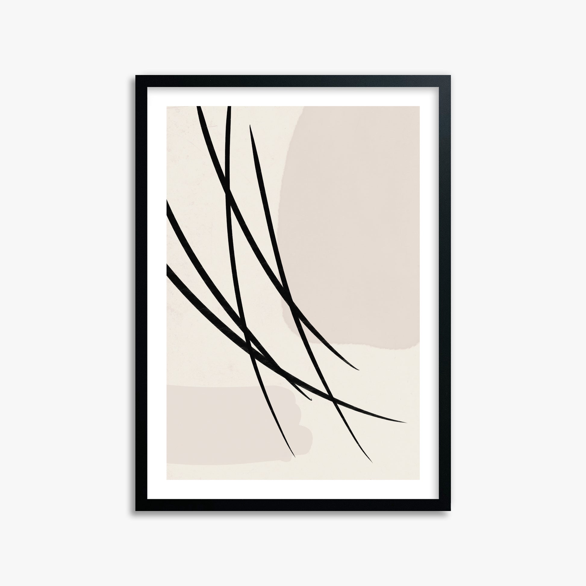 Whispering Reeds, 50x70cm Black Framed Art Reproduction