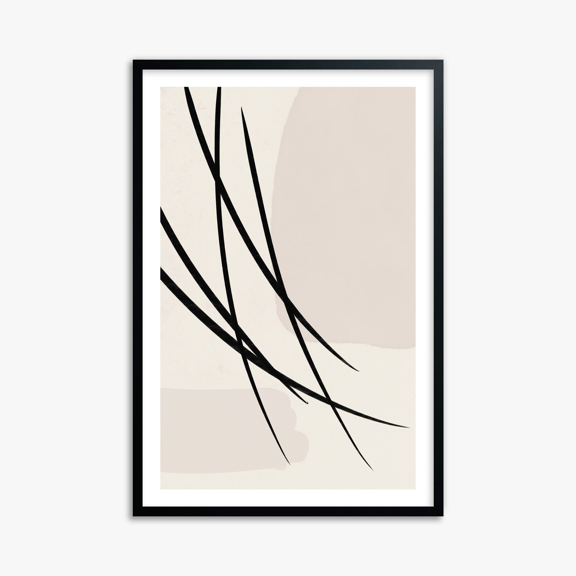 Whispering Reeds, 61x91cm Black Framed Art Reproduction