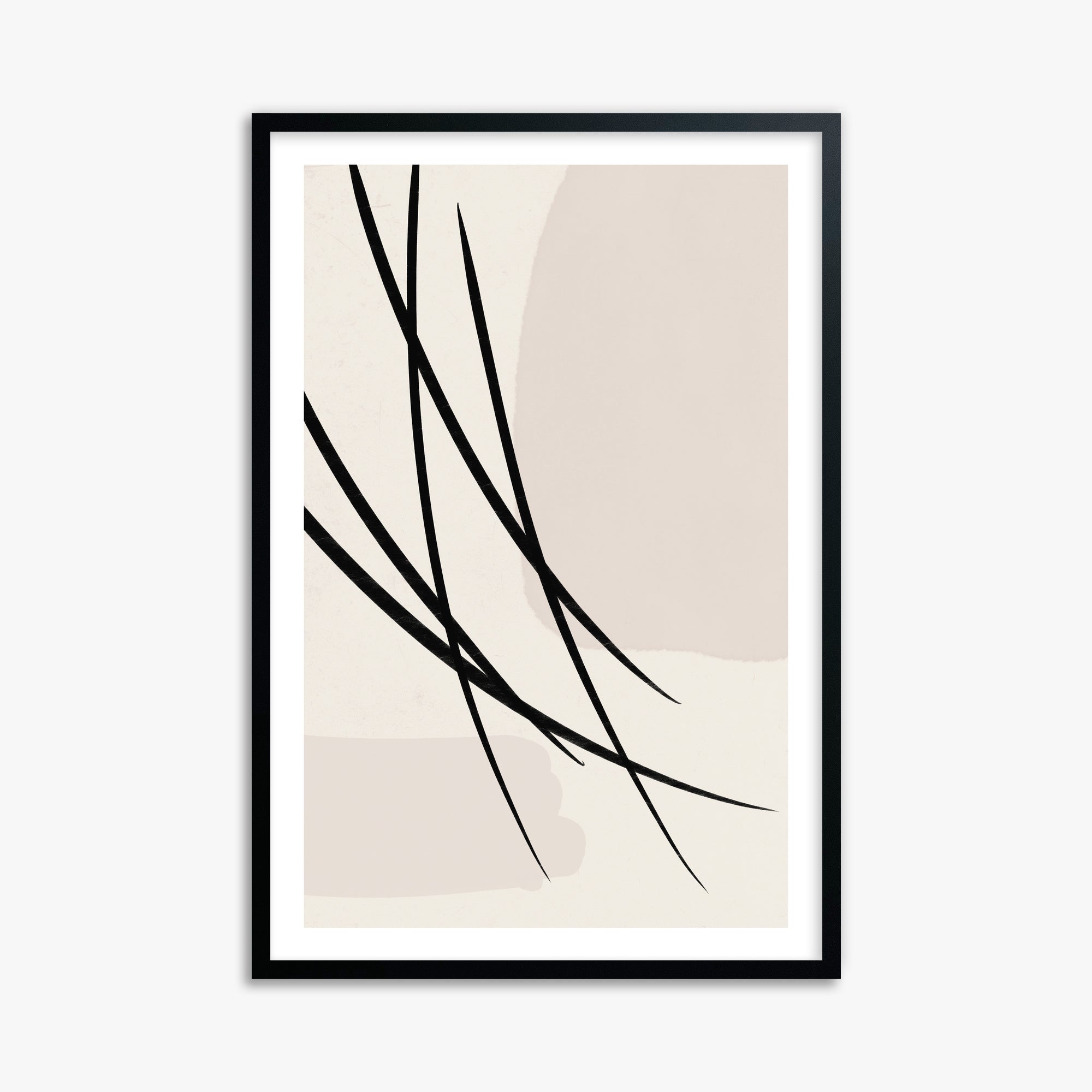 Whispering Reeds, 61x91cm Black Framed Art Reproduction