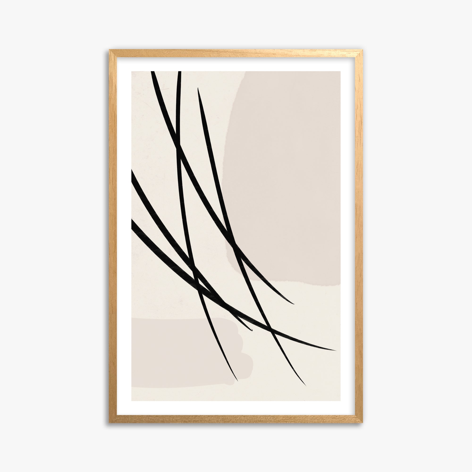 Whispering Reeds, 61x91cm Oak Framed Art Reproduction