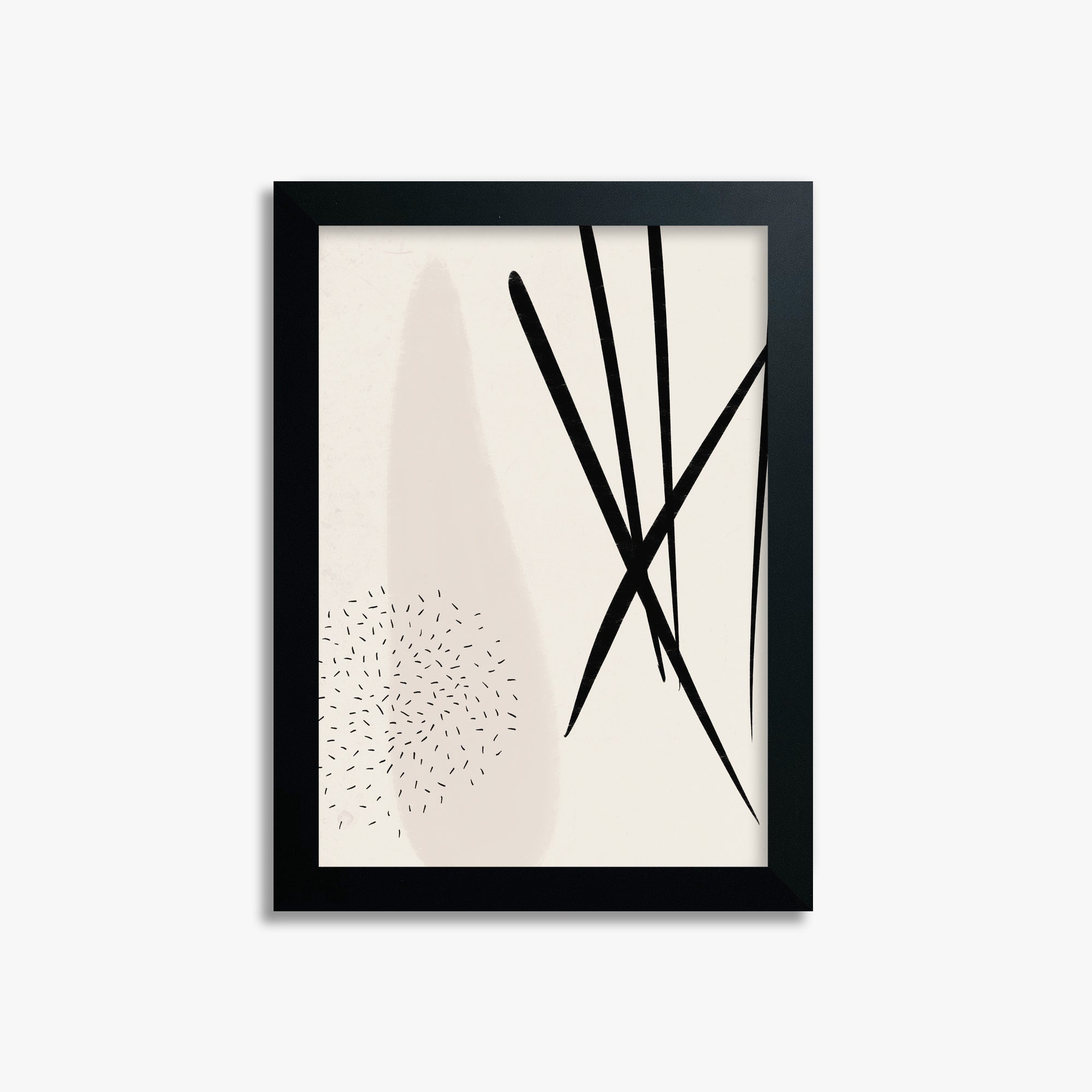 Zen Strokes Harmony, 21x30cm Framed Poster With Black Frame