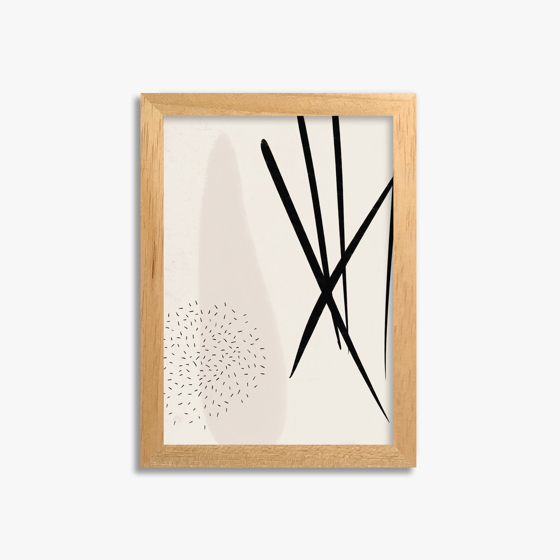 Zen Strokes Harmony, 21x30cm Framed Poster With Oak Frame