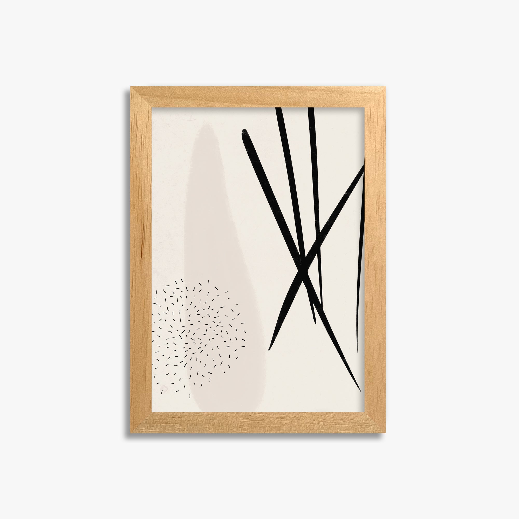 Zen Strokes Harmony, 21x30cm Framed Poster With Oak Frame
