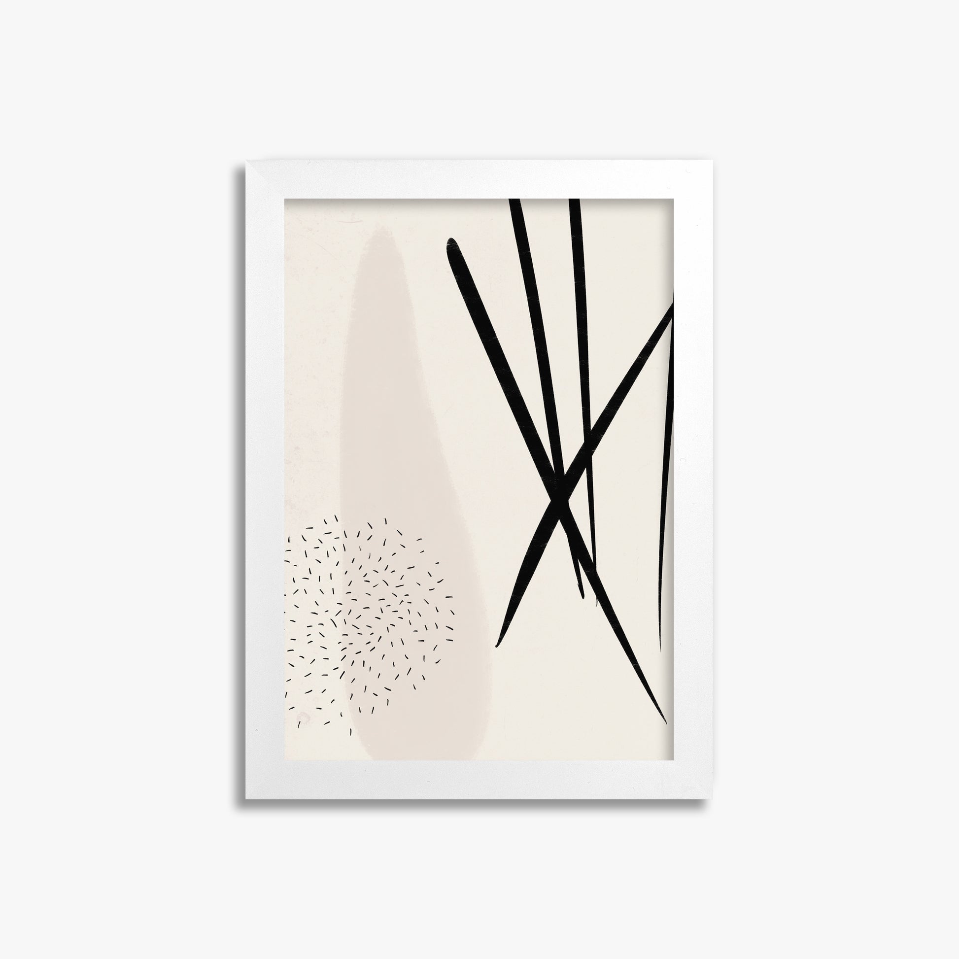 Zen Strokes Harmony, 21x30cm Framed Poster With White Frame