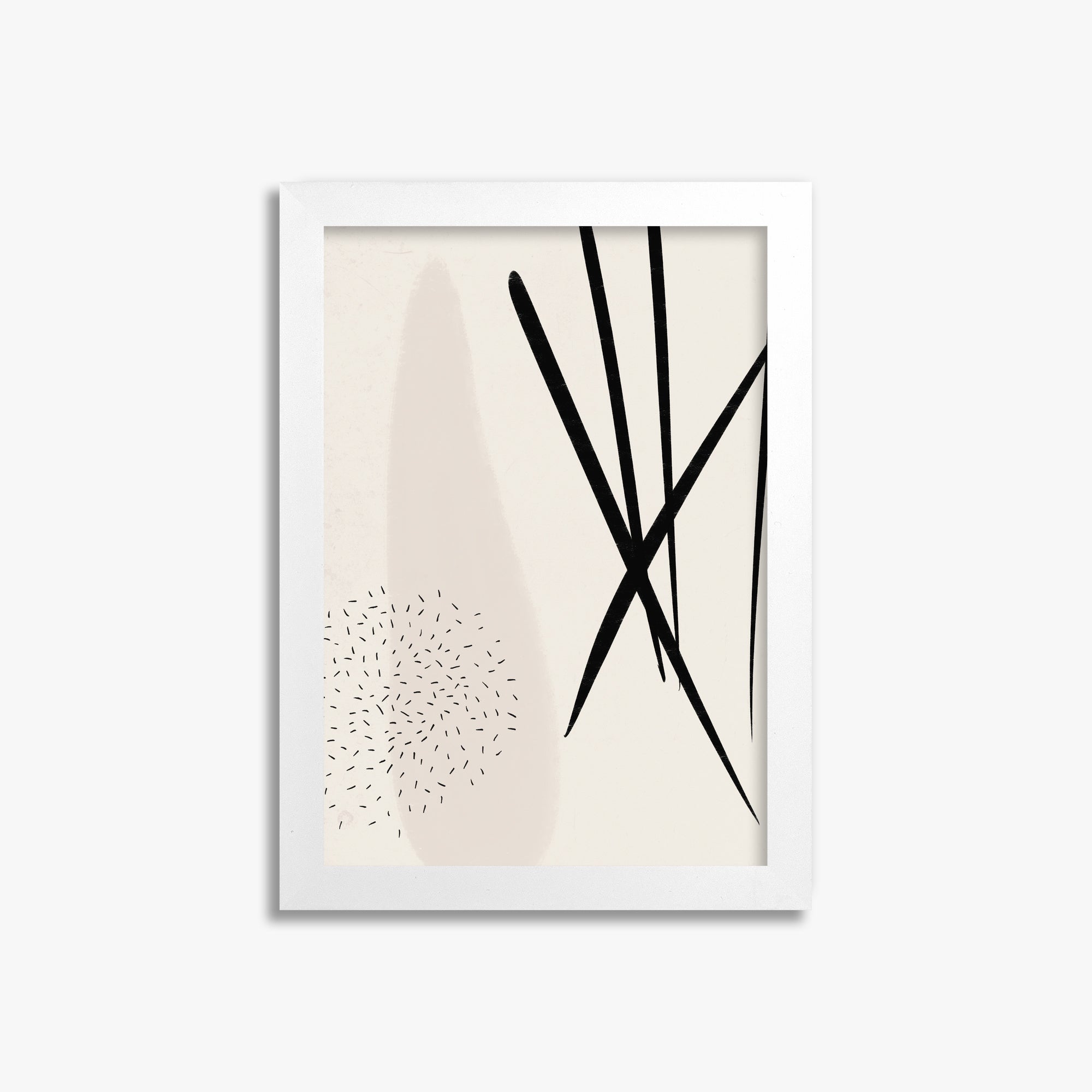Zen Strokes Harmony, 21x30cm Framed Poster With White Frame