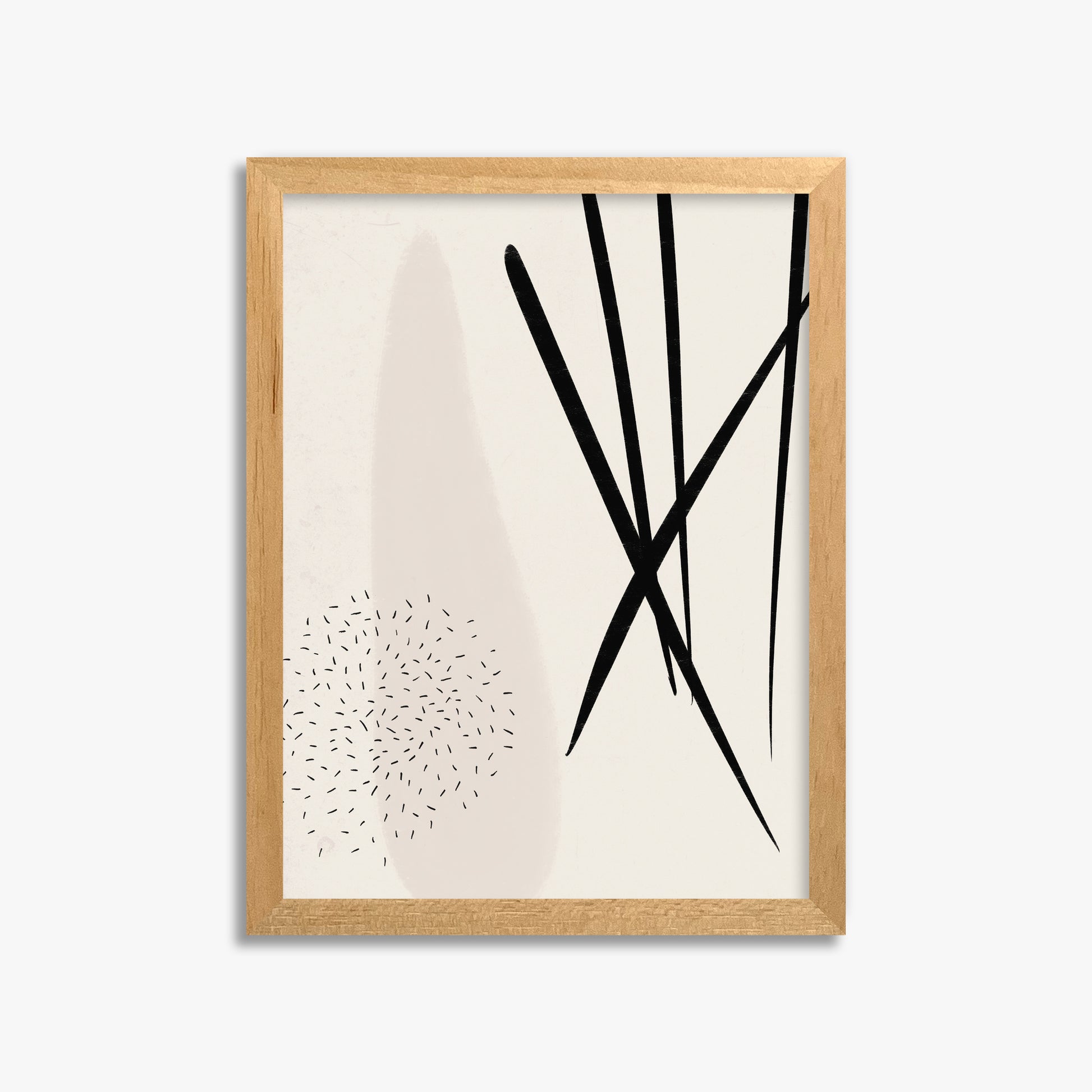 Zen Strokes Harmony, 30x40cm Framed Poster With Oak Frame