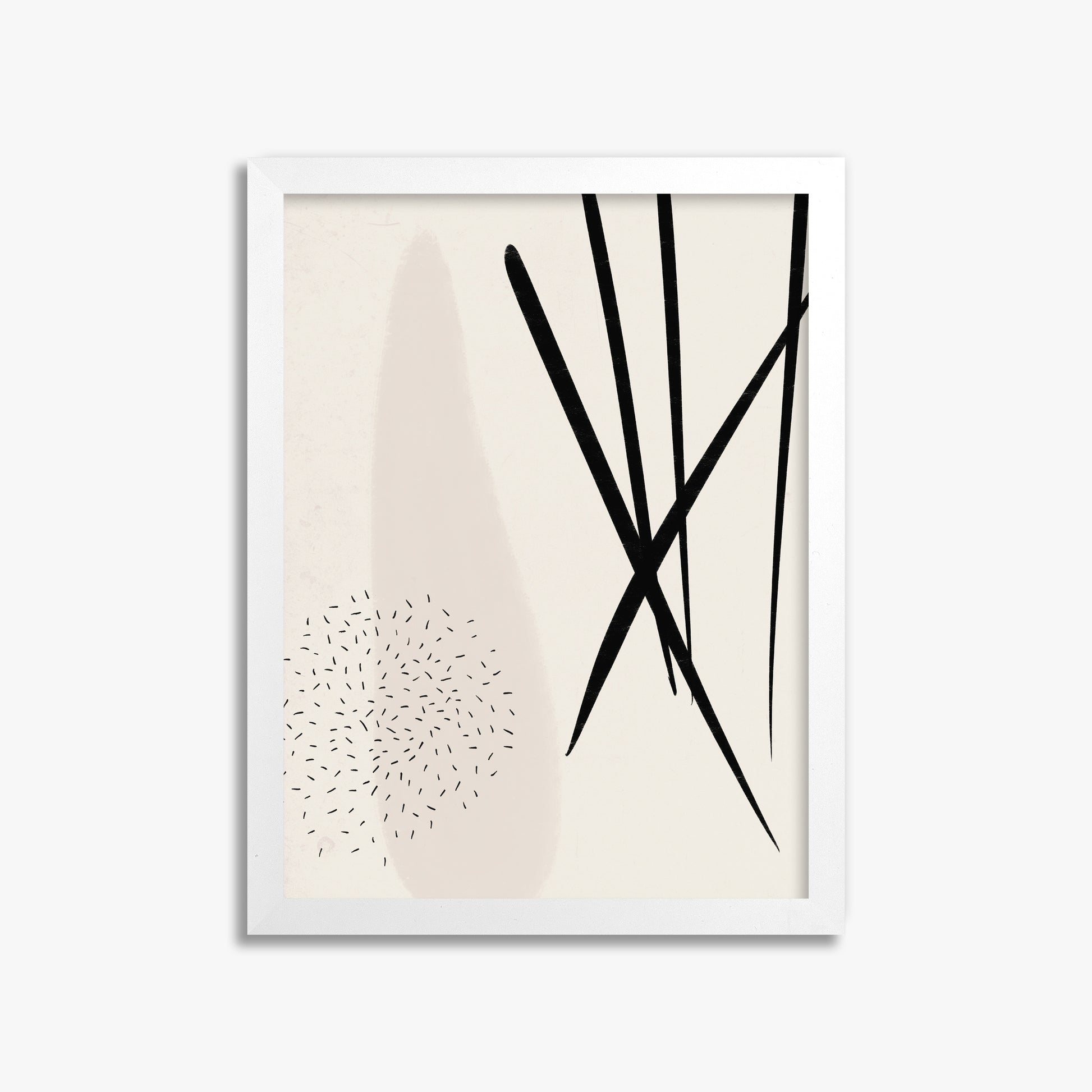 Zen Strokes Harmony, 30x40cm Framed Poster With White Frame