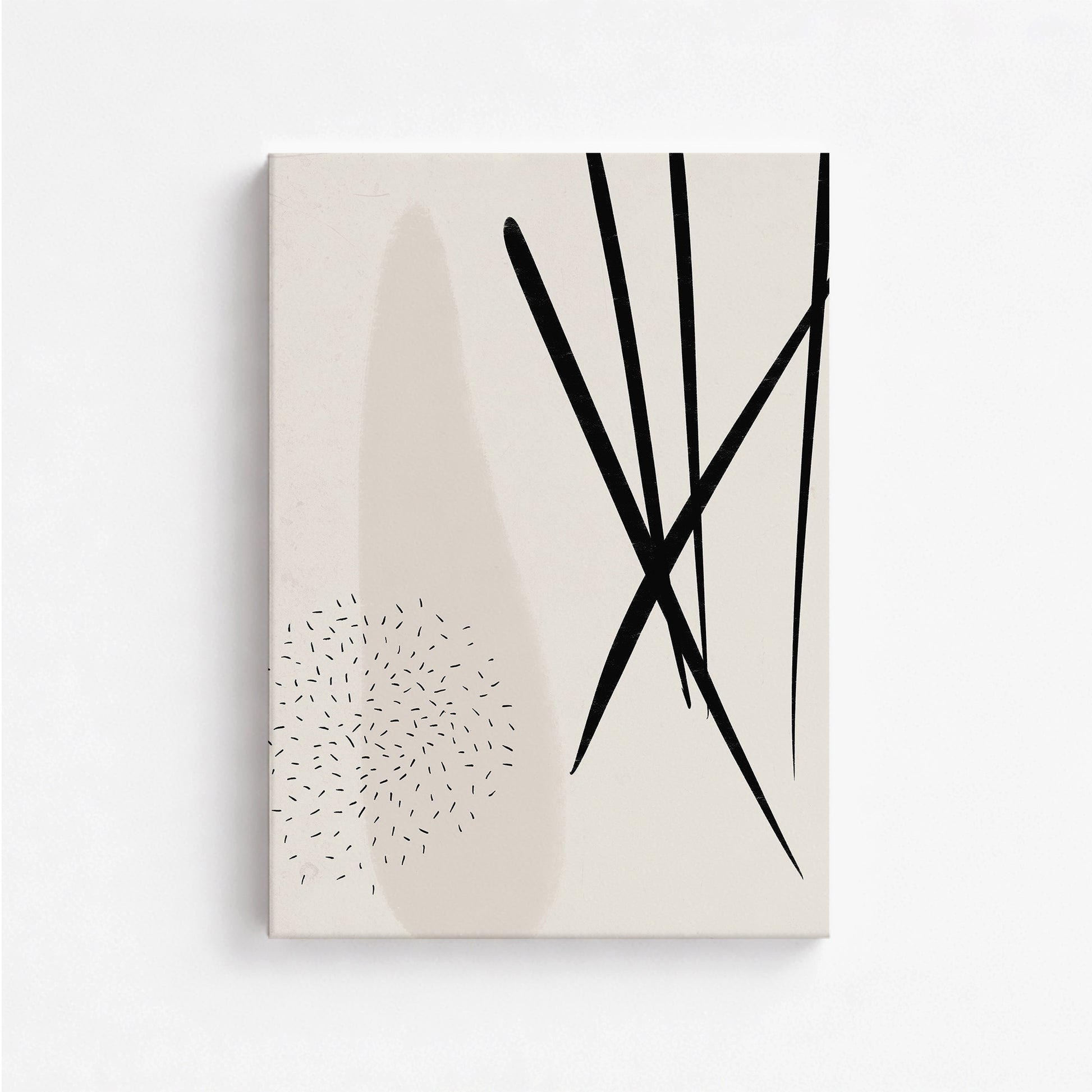 Zen Strokes Harmony, 50x70cm Satin Canvas Art Reproduction