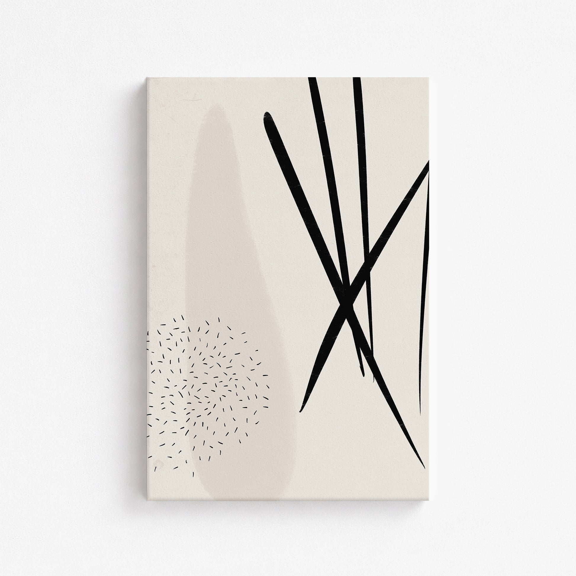 Zen Strokes Harmony, 61x91cm Satin Canvas Art Reproduction