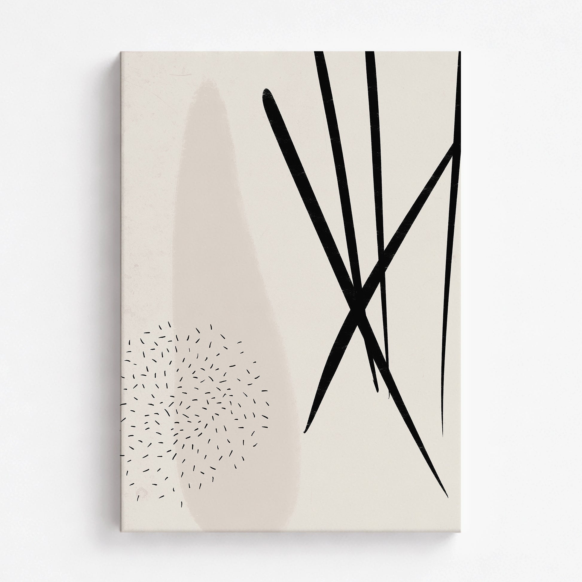Zen Strokes Harmony, 70x100cm Satin Canvas Art Reproduction