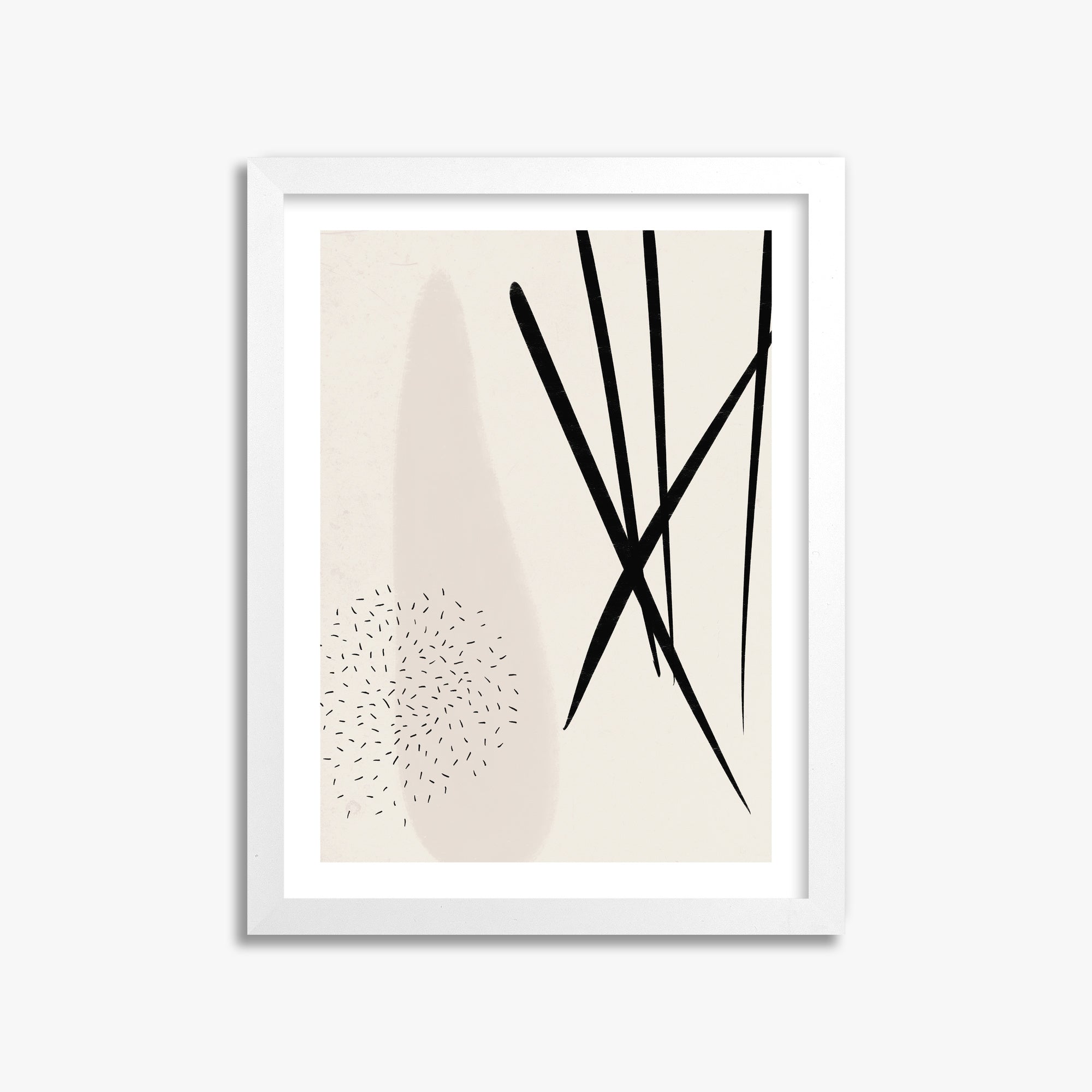 Zen Strokes Harmony, 30x40cm Whitek Framed Art Reproduction