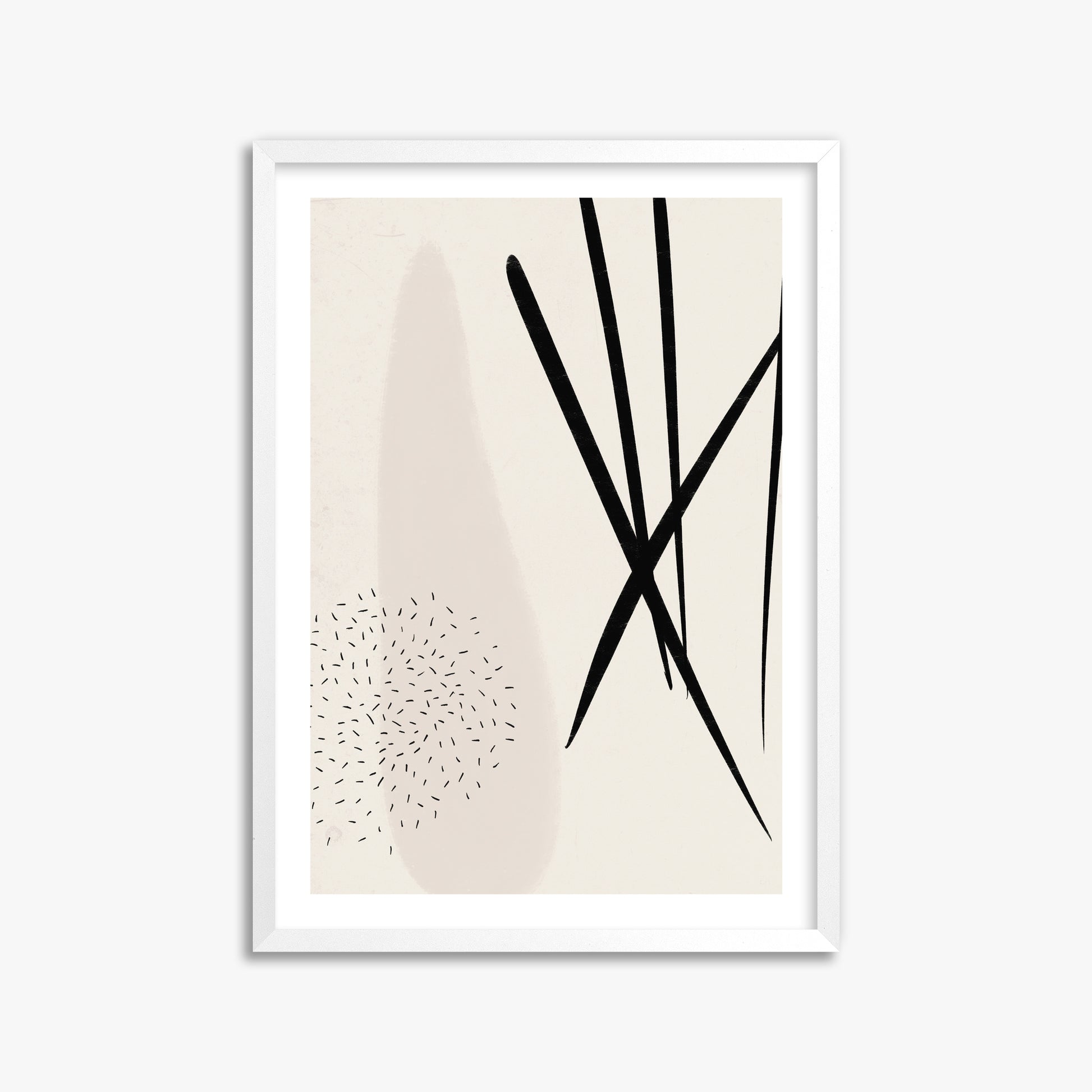 Zen Strokes Harmony, 50x70cm Whitek Framed Art Reproduction