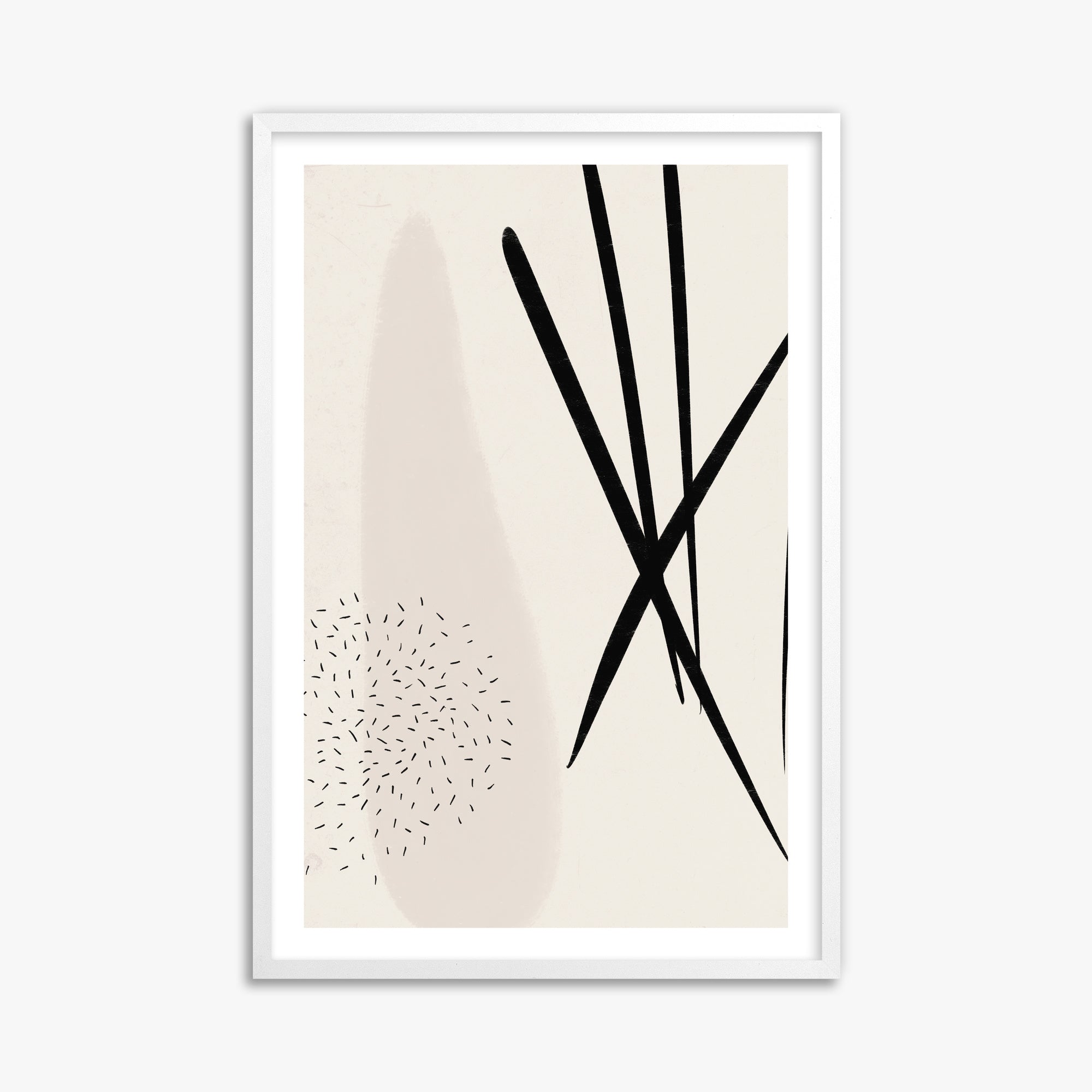 Zen Strokes Harmony, 61x91cm Whitek Framed Art Reproduction