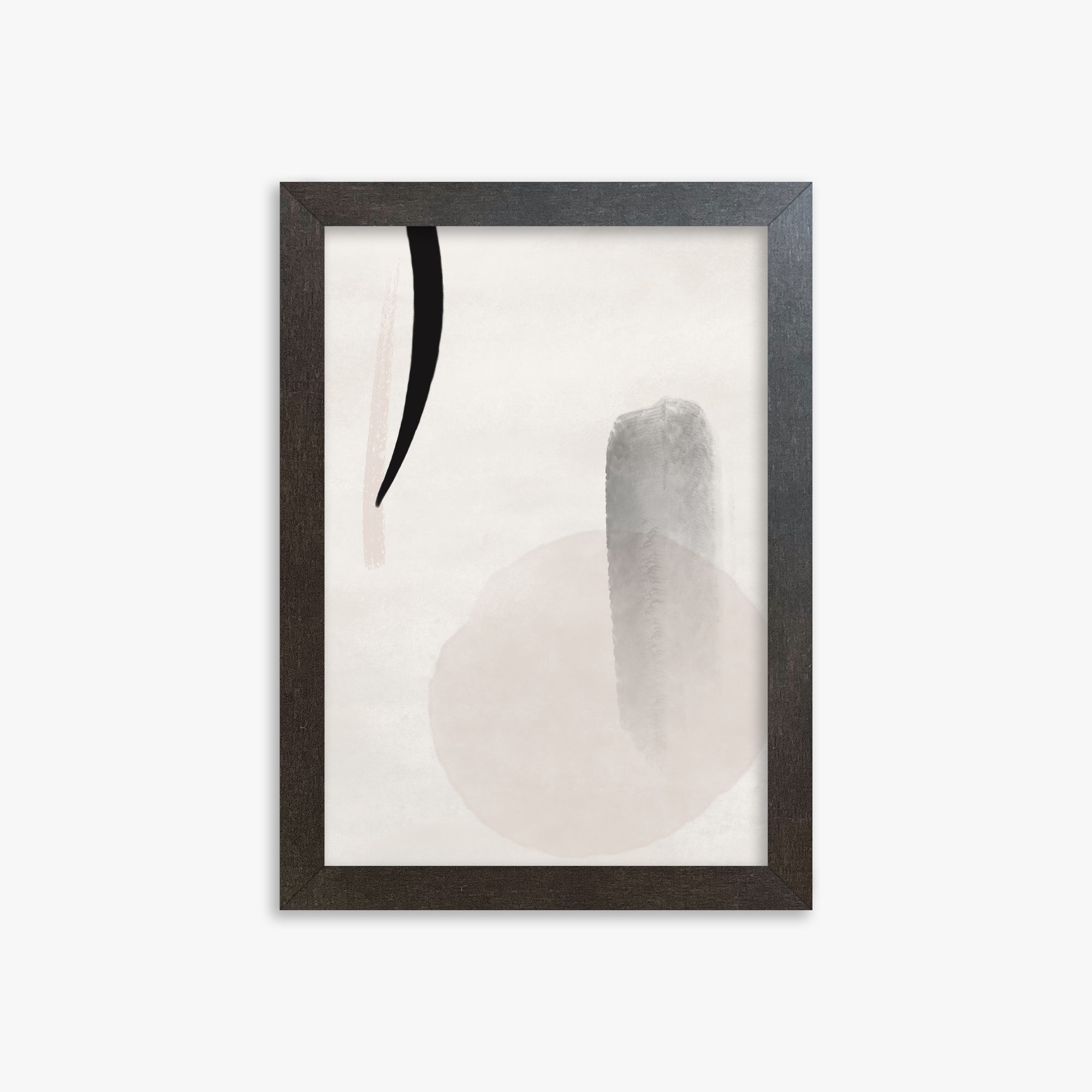 Curved Echo, 21x30cm Framed Art Reproduction With Espresso Frame